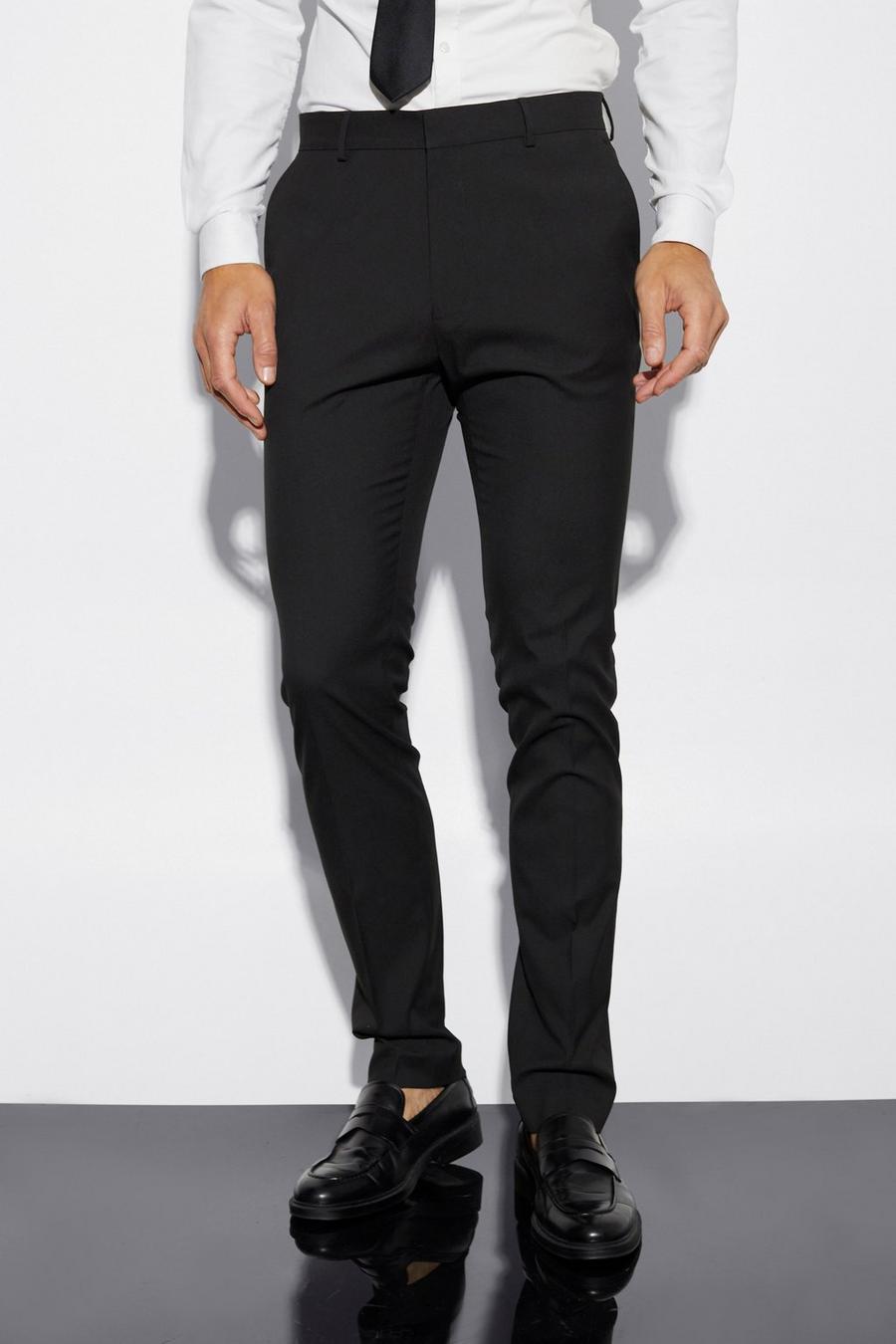 Black noir Tall Skinny Suit Trousers