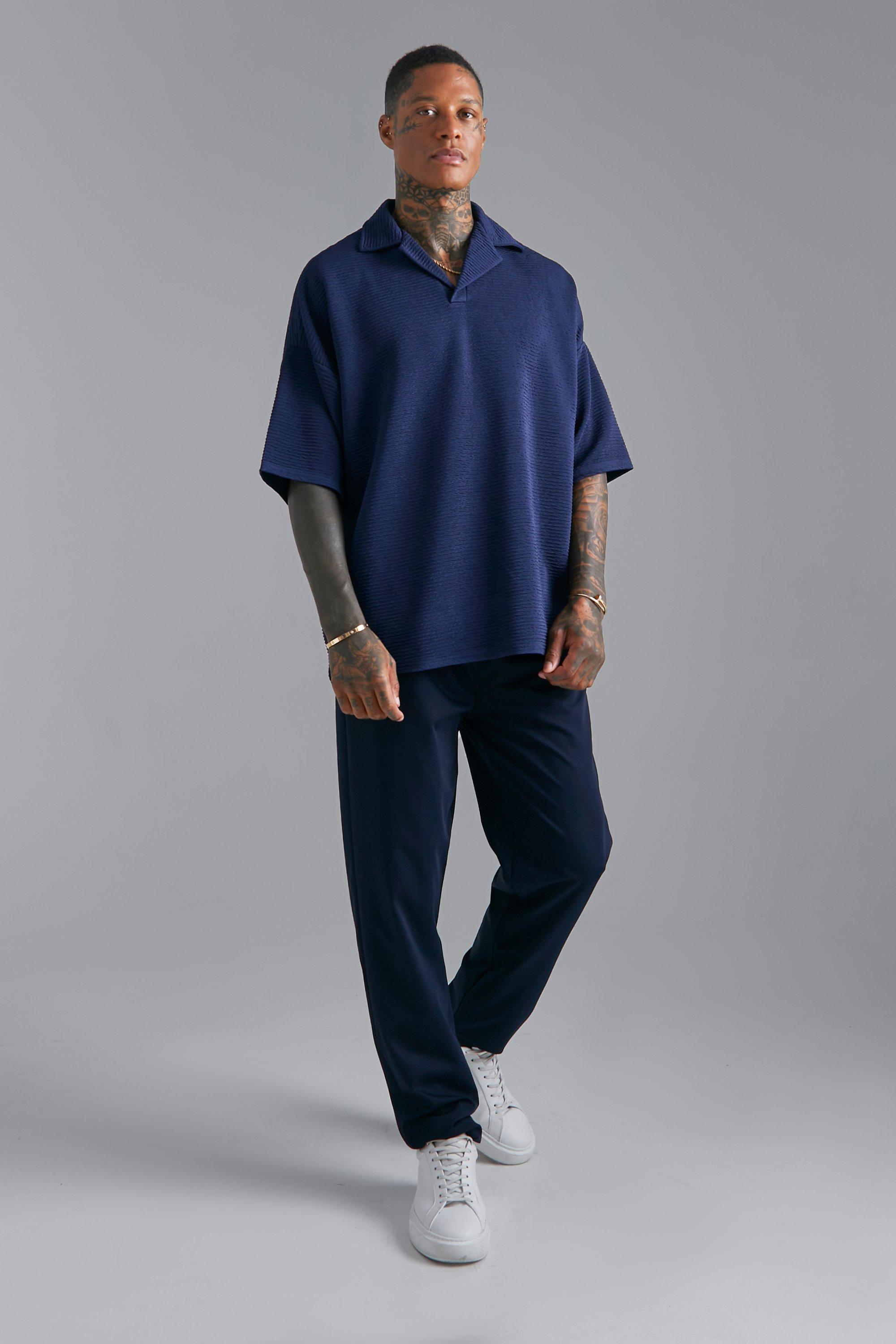 Oversized polo outlet outfit mens