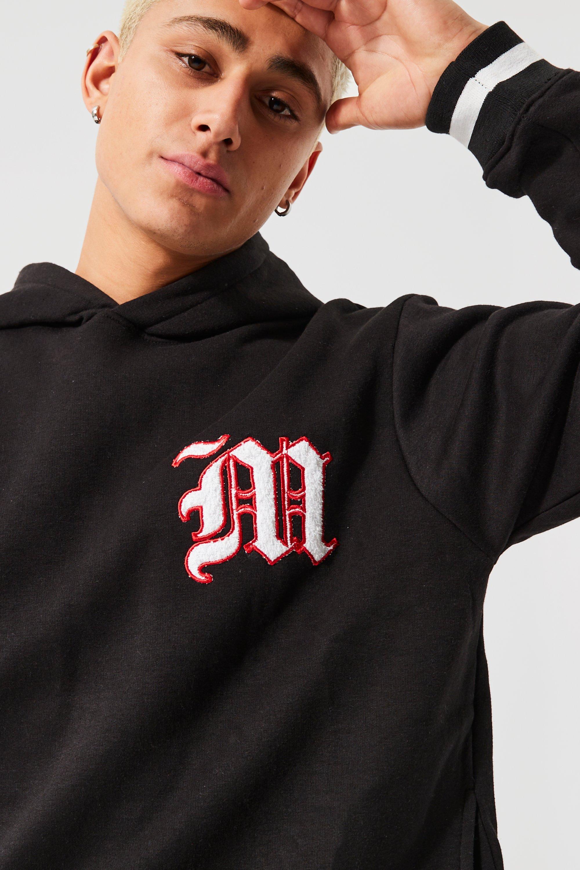 Oversized Tipping Varsity Graphic Hoodie