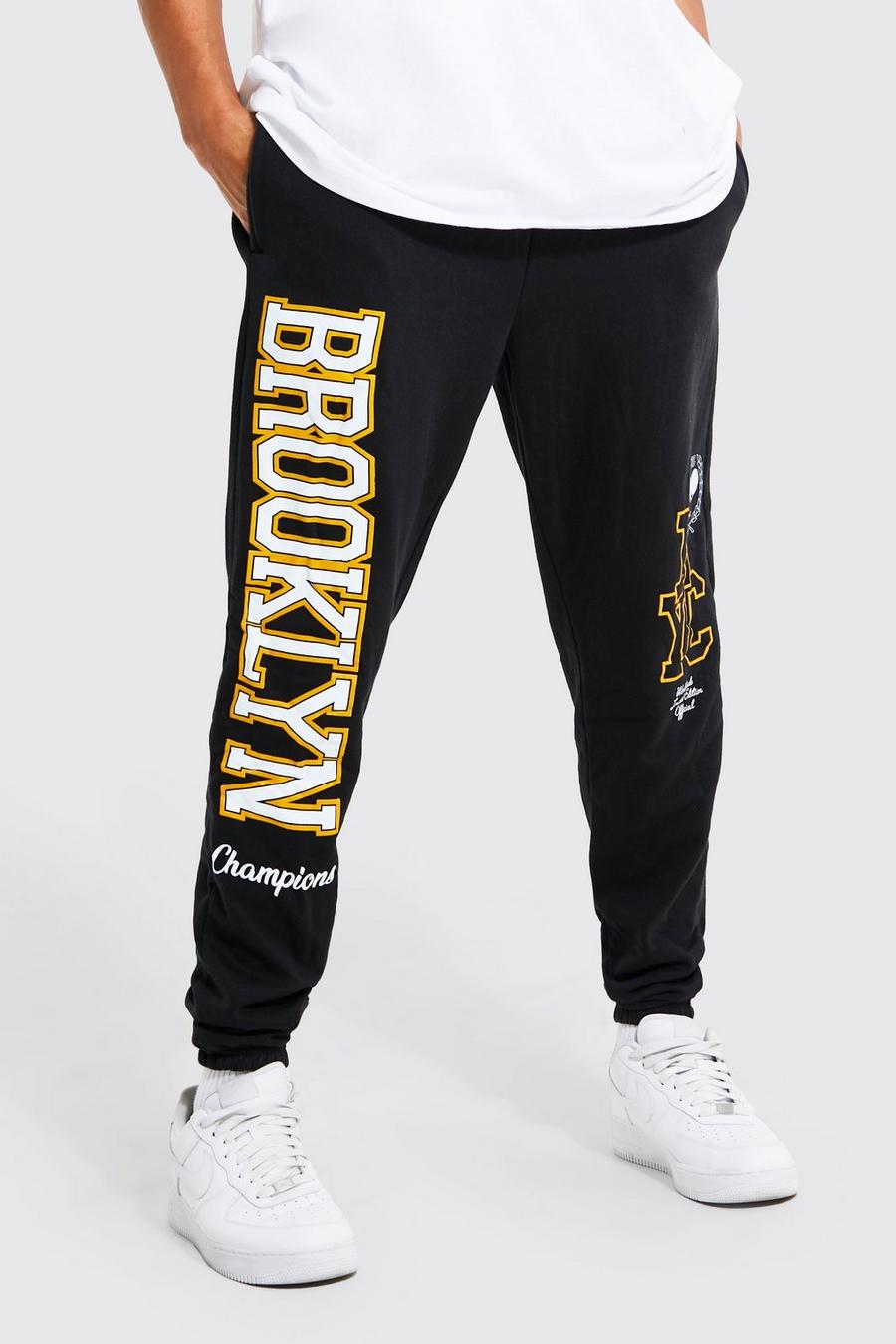 Pantaloni tuta Tall Brooklyn stile Varsity Limited Edition, Black negro image number 1