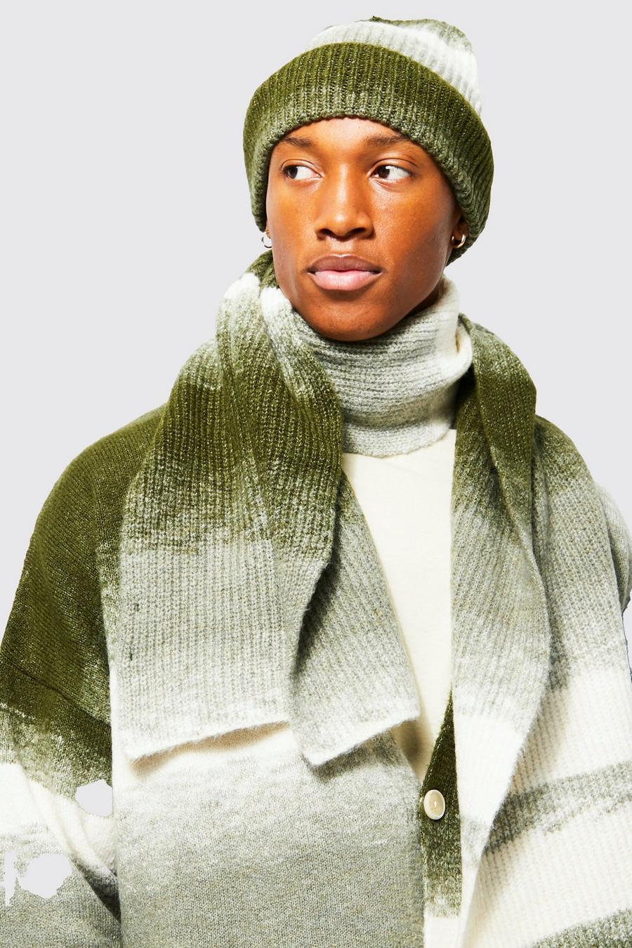Sage green Ombre Knit Scarf