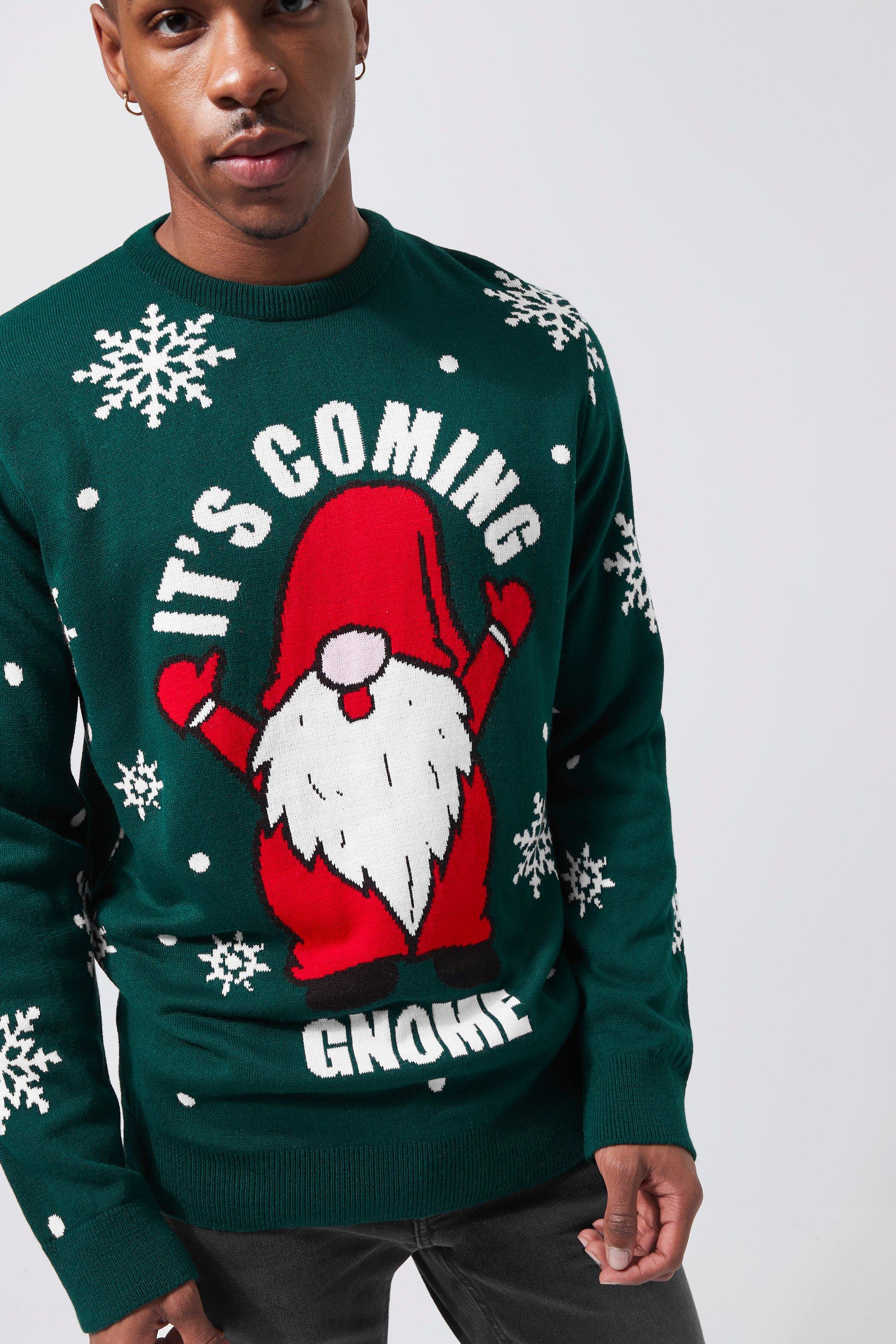 It S Coming Gnome Football Christmas Sweater
