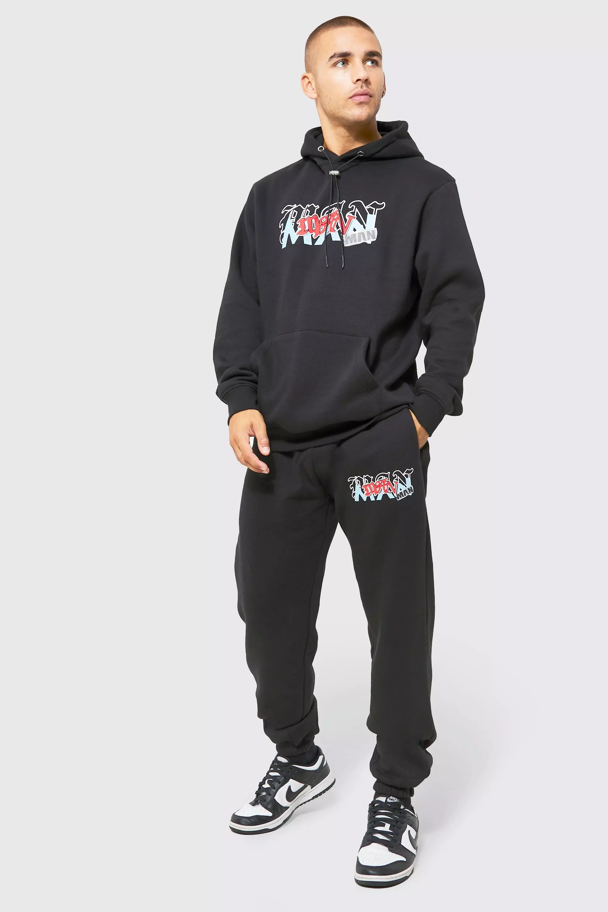 Black Man Hooded Tracksuit With Toggles alternative image