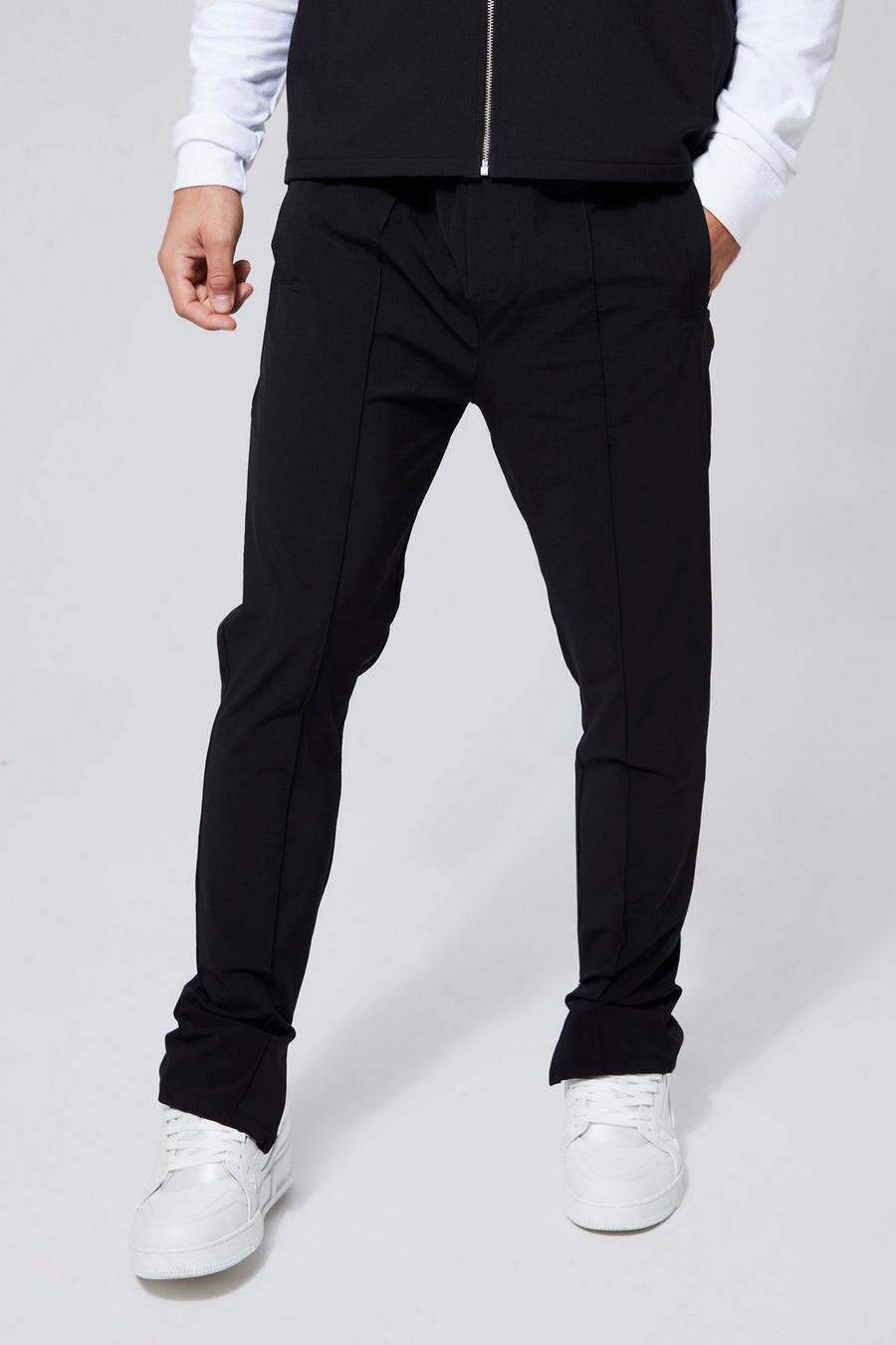 Black Elasitc Waist Skinny Technical Stretch Trouser