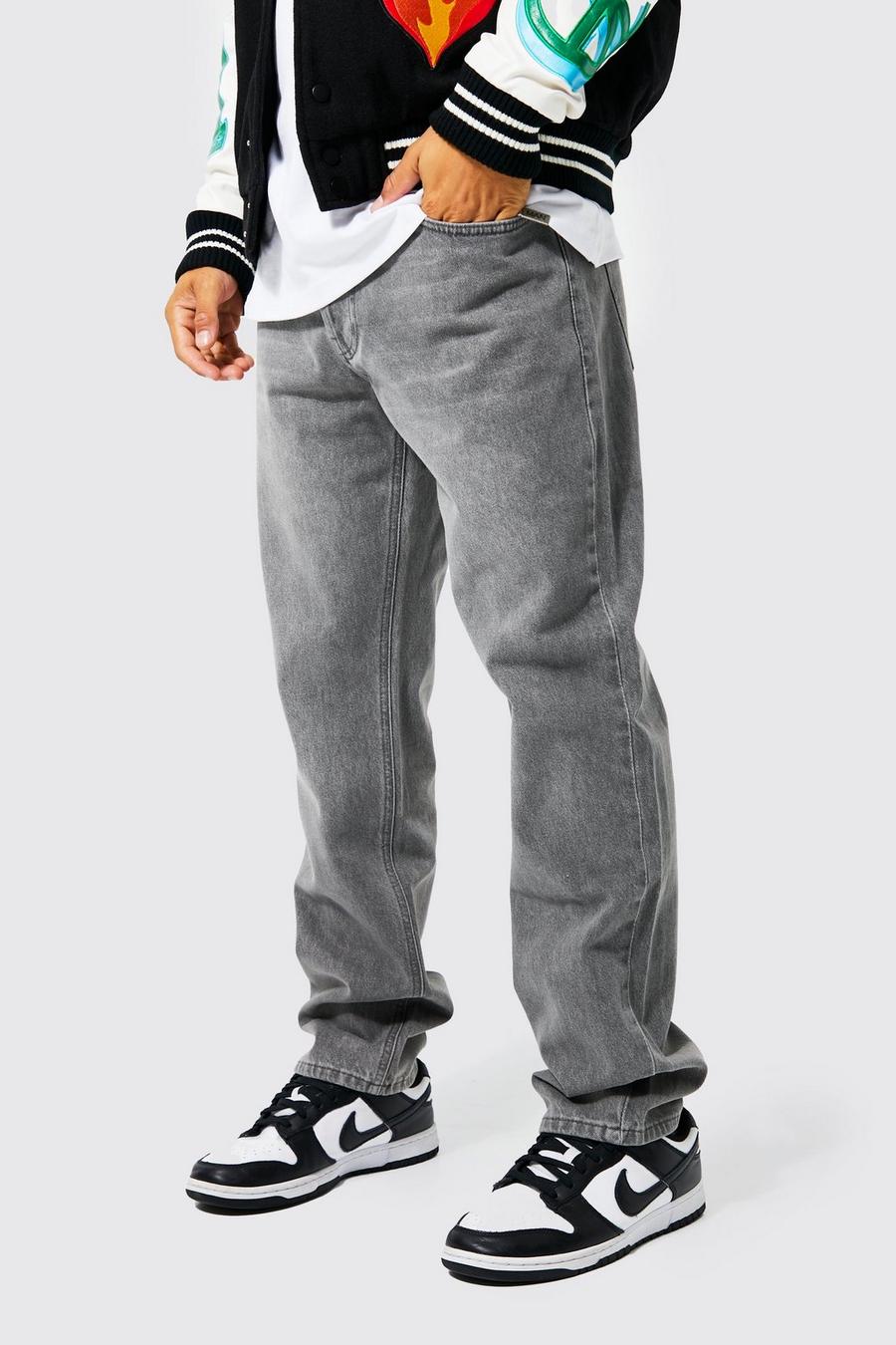 Light grey Jeans med ledig passform image number 1