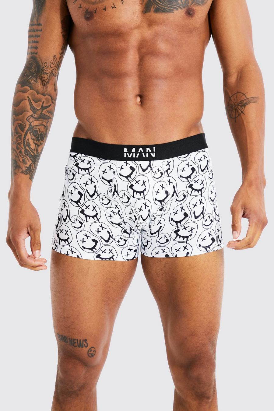 Multi 3 Pack Halloween Trippy Face Print Boxers image number 1