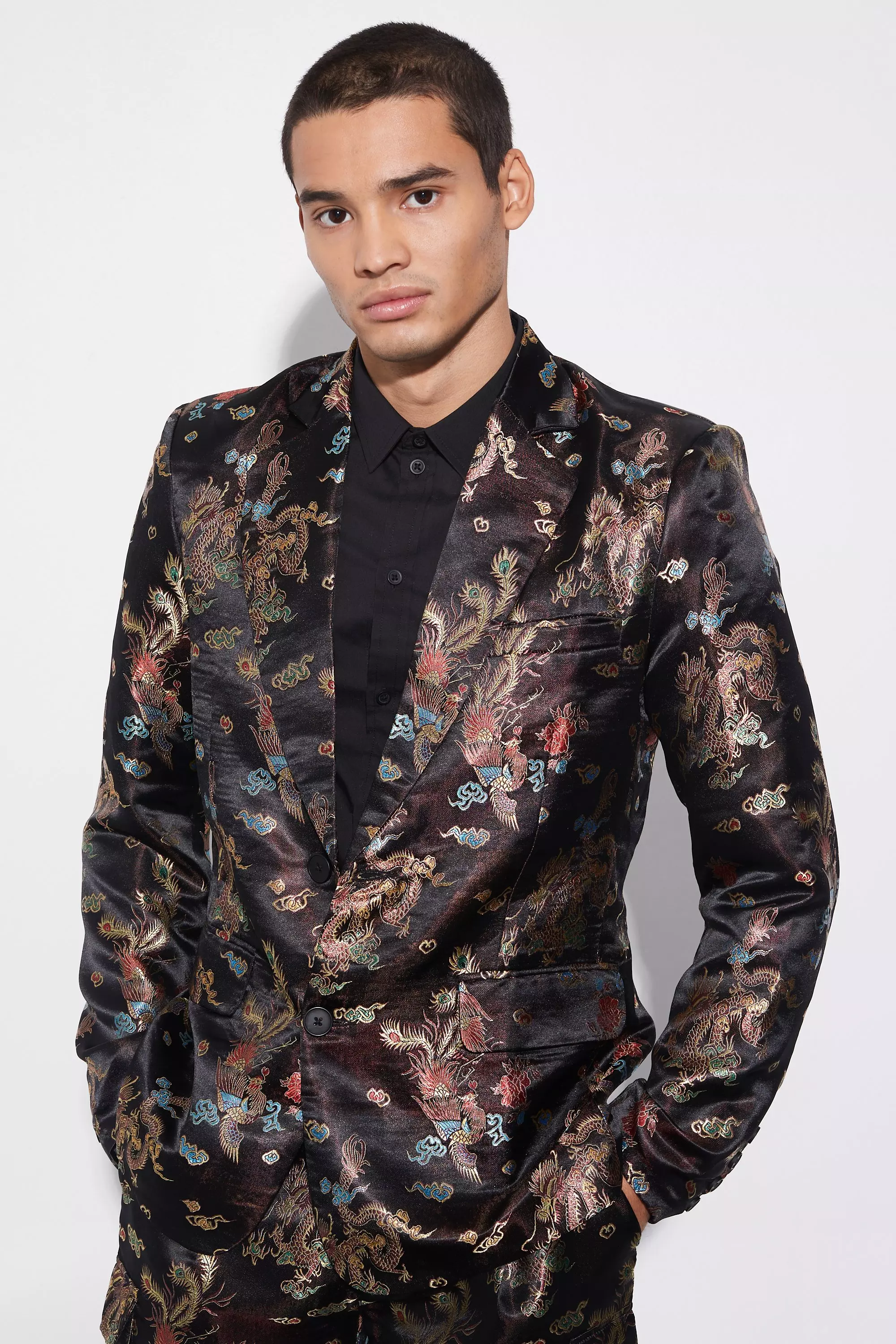 Jacquard shop suit jacket