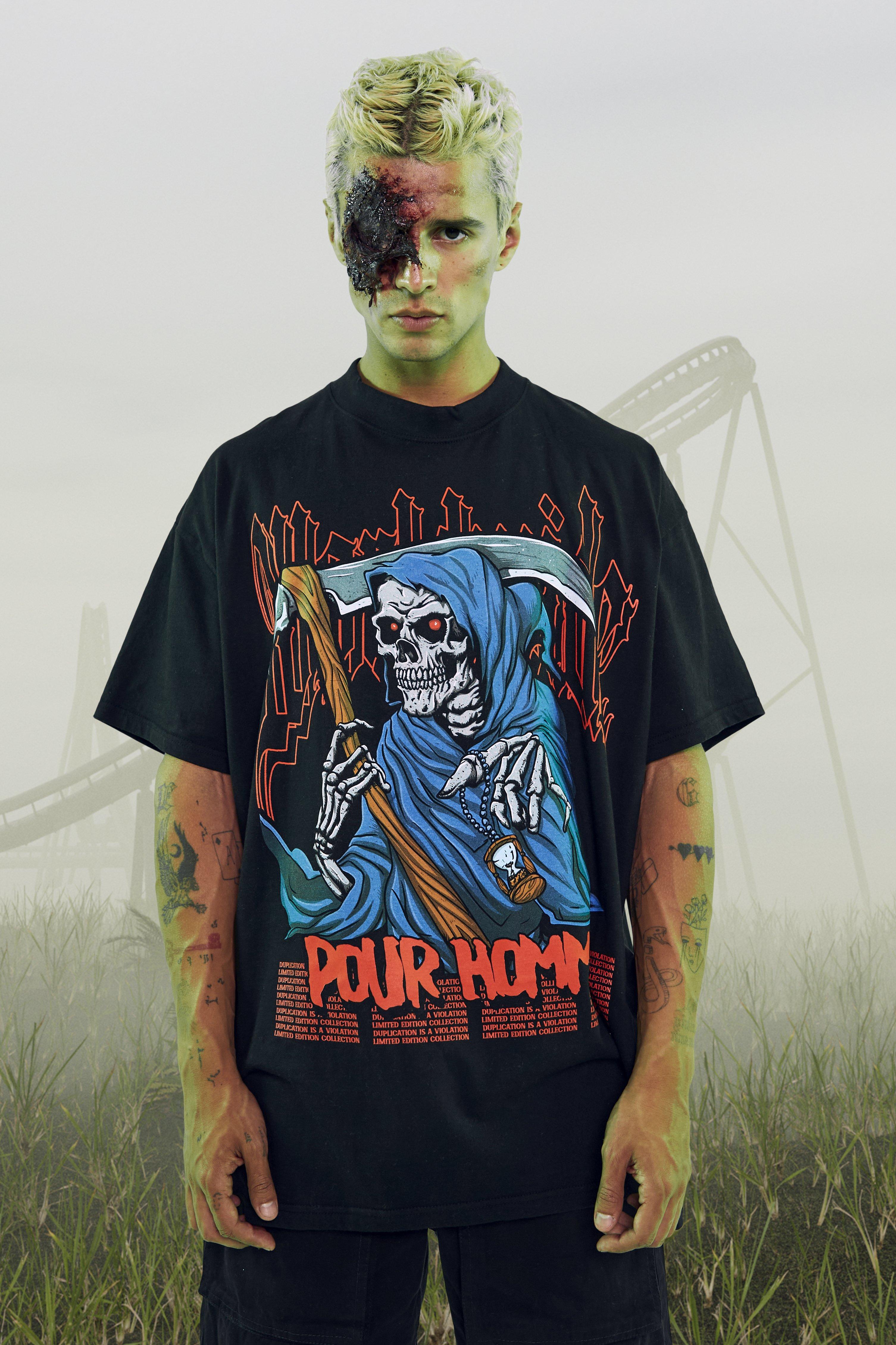 Oversized Grim Reaper T-shirt | boohoo