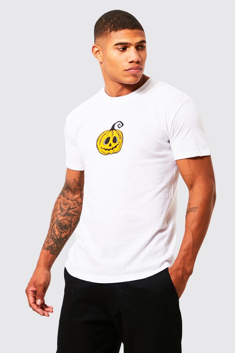 T-shirt à imprimé citrouille, White image number 1