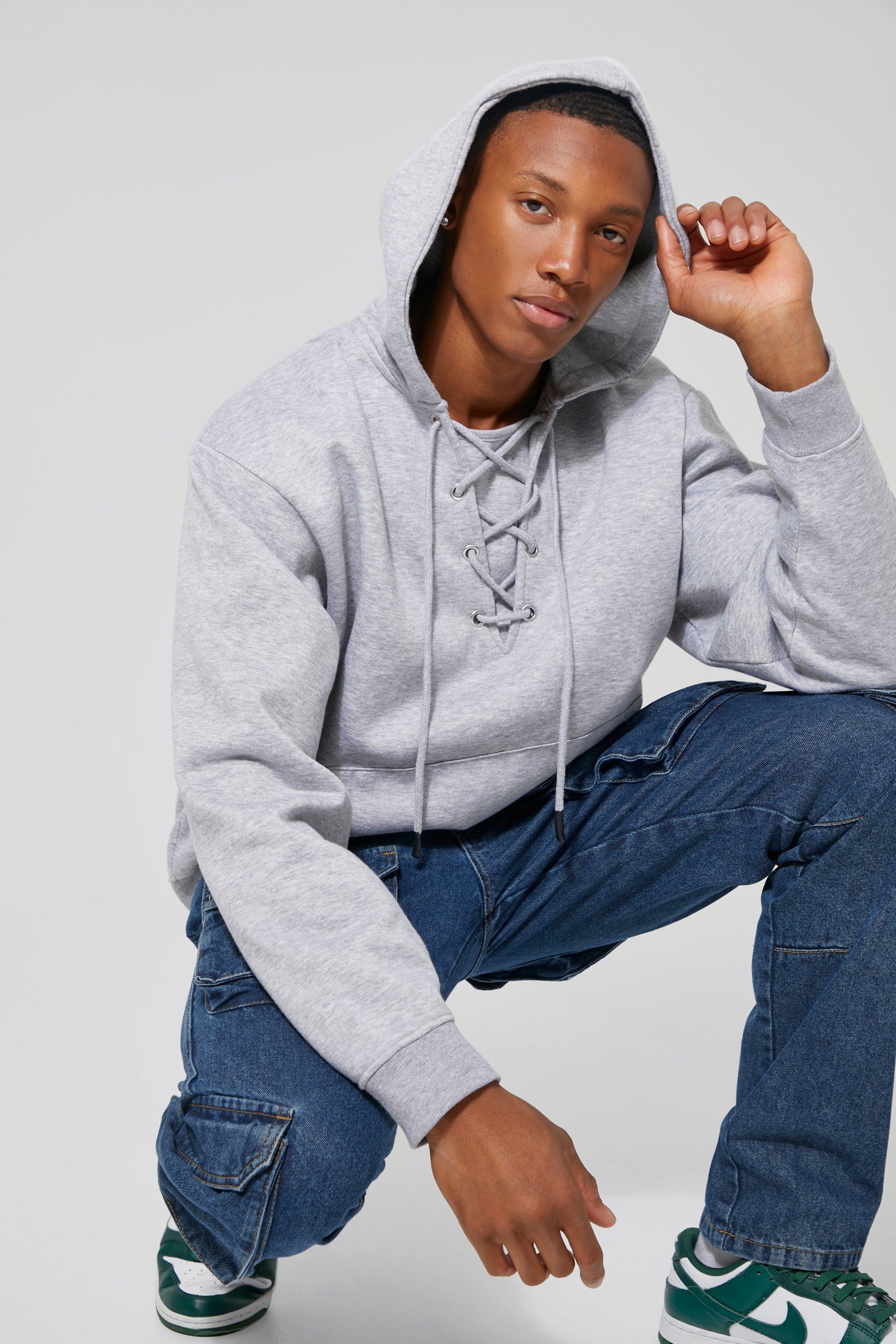 Grey Marl Oversized Hoodie.