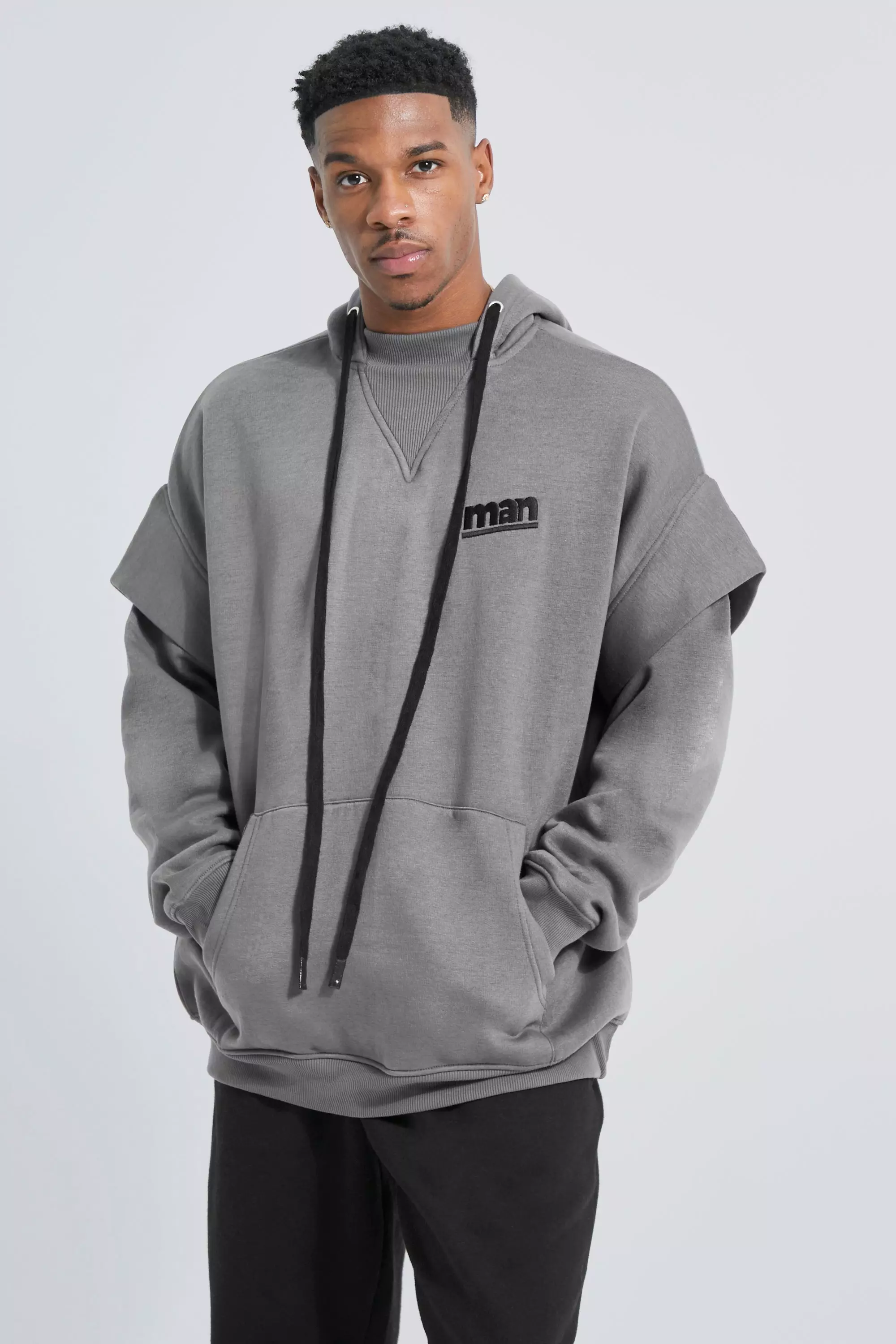 Oversized drop shoulder on sale hoodie