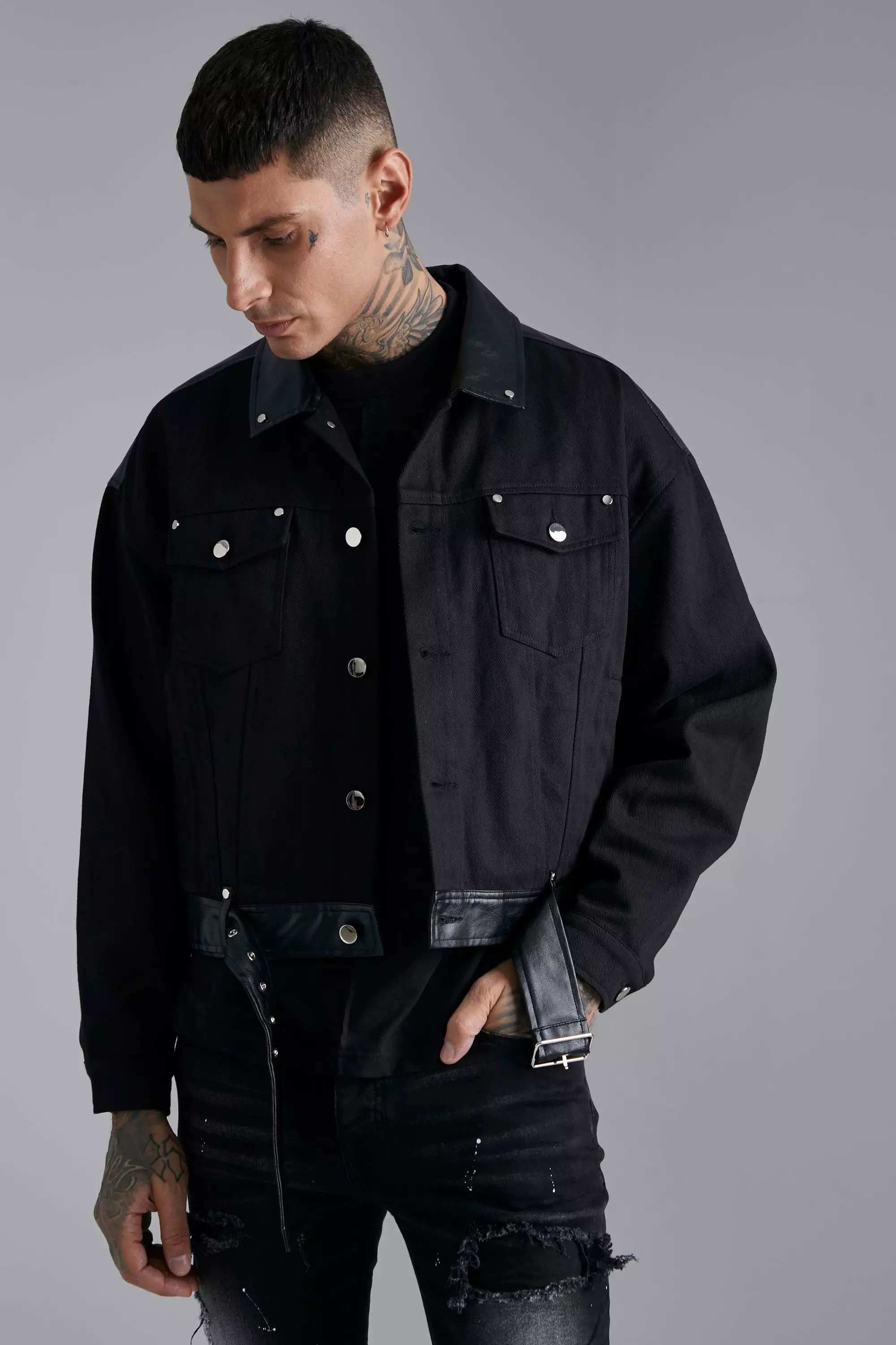 Hybrid hot sale trucker jacket