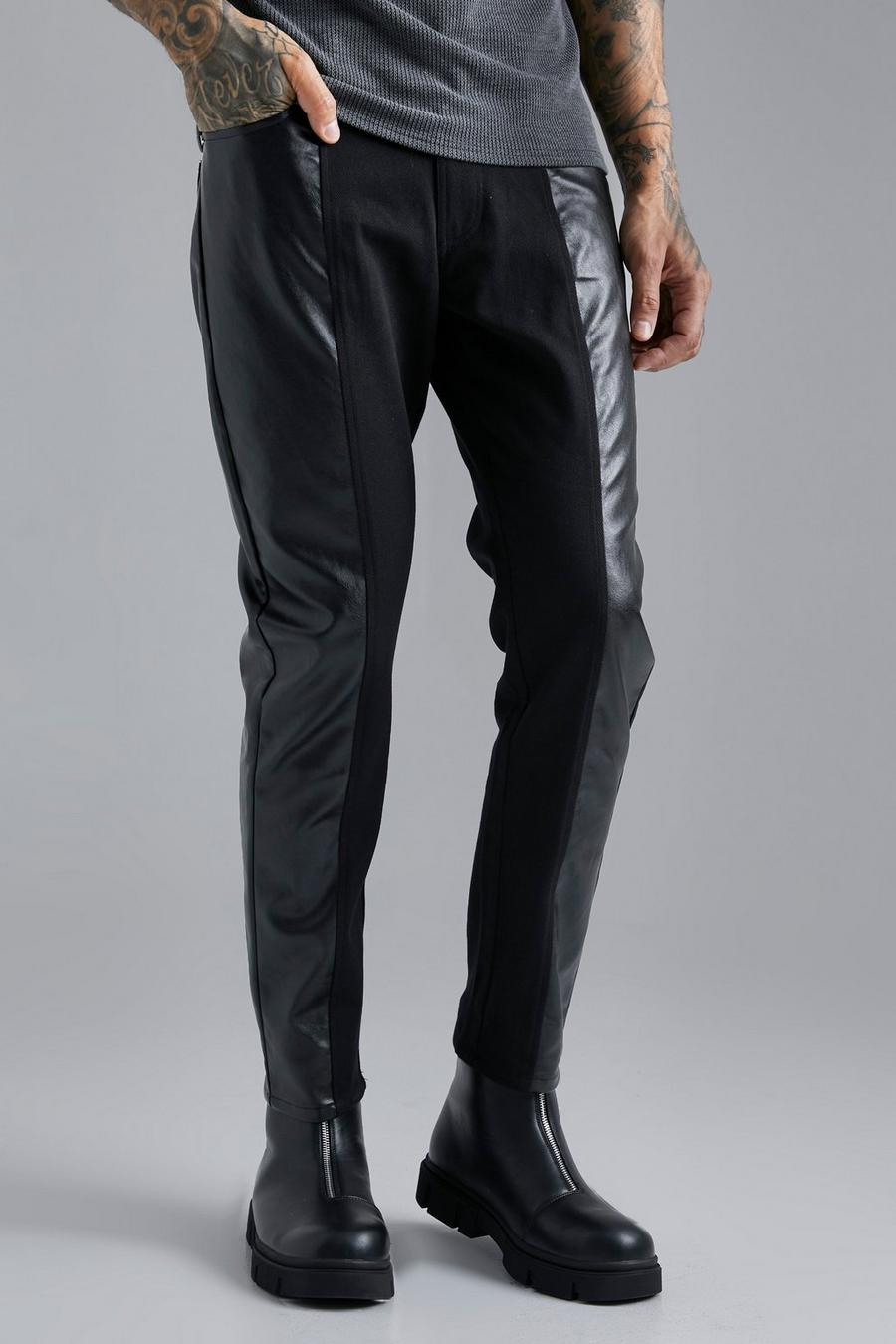 Black Hybrid Denim Jeans Met Rechte Pijpen image number 1