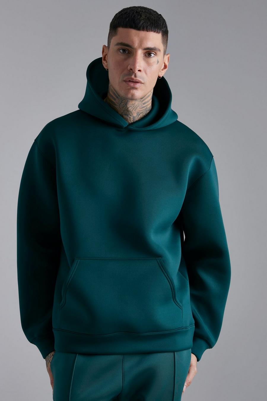 Forest Bonded Scuba Oversized Hoodie  image number 1