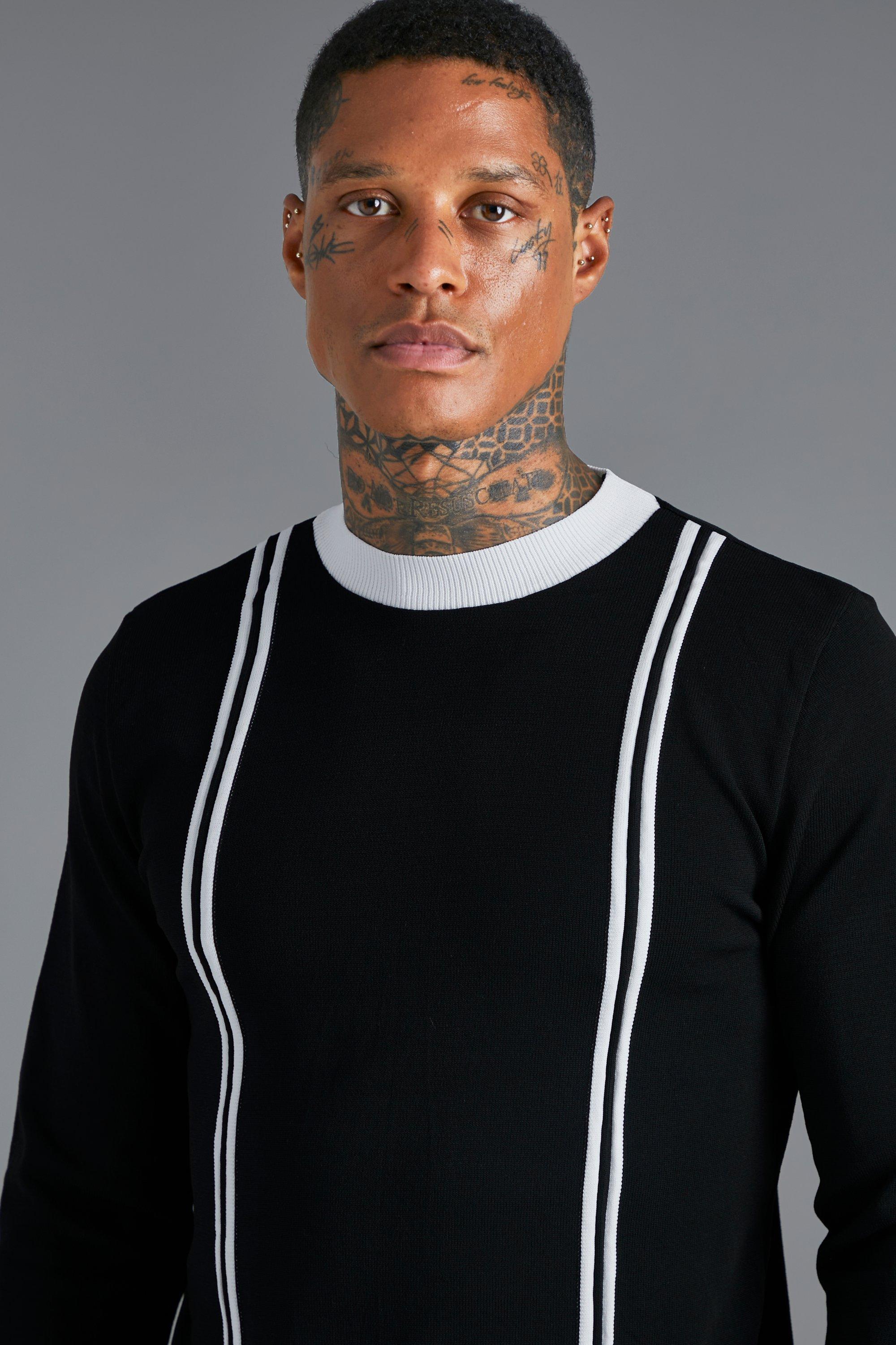 Vertical striped jumper on sale mens