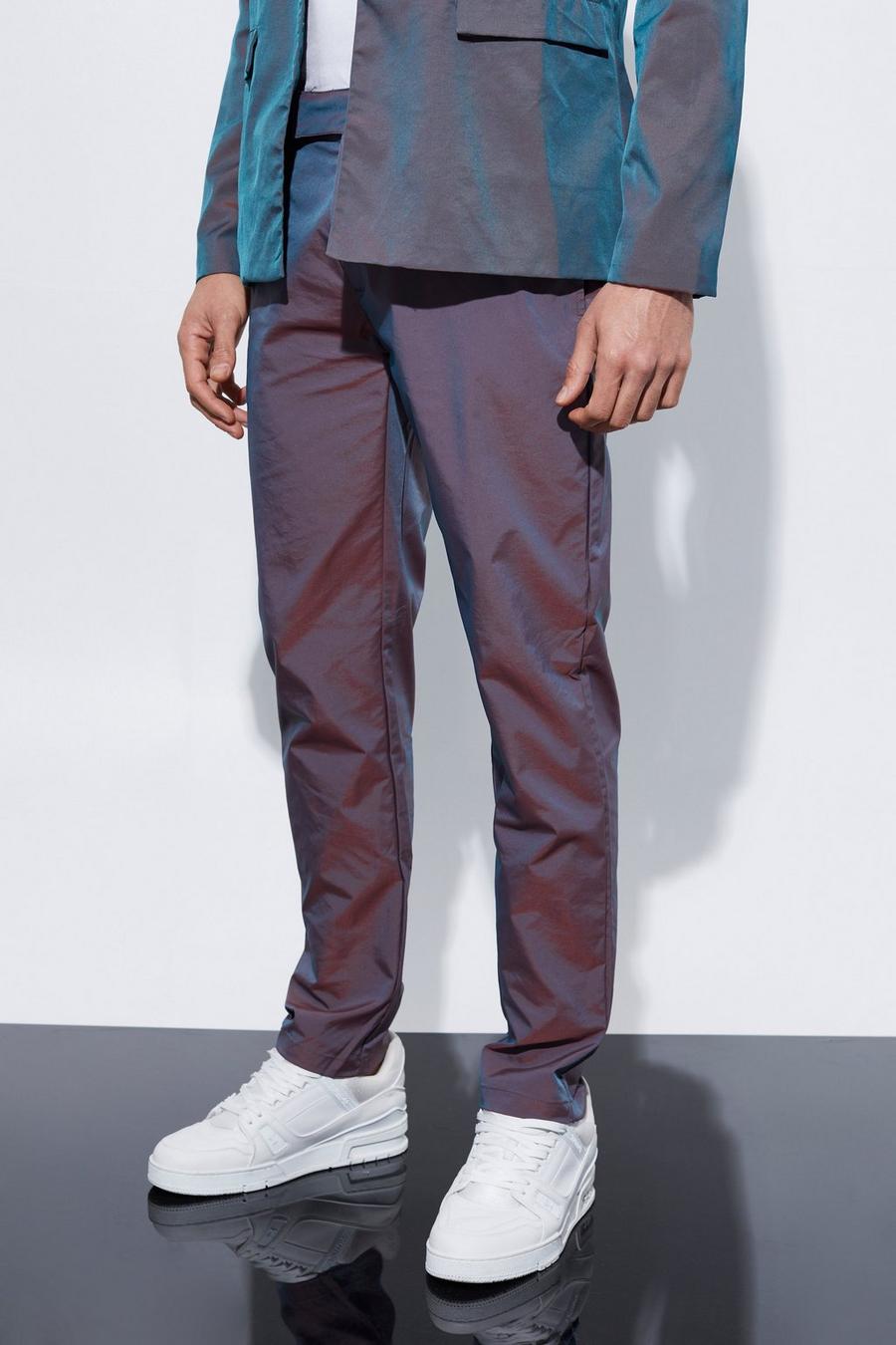 Pantalón ajustado iridiscente, Purple image number 1