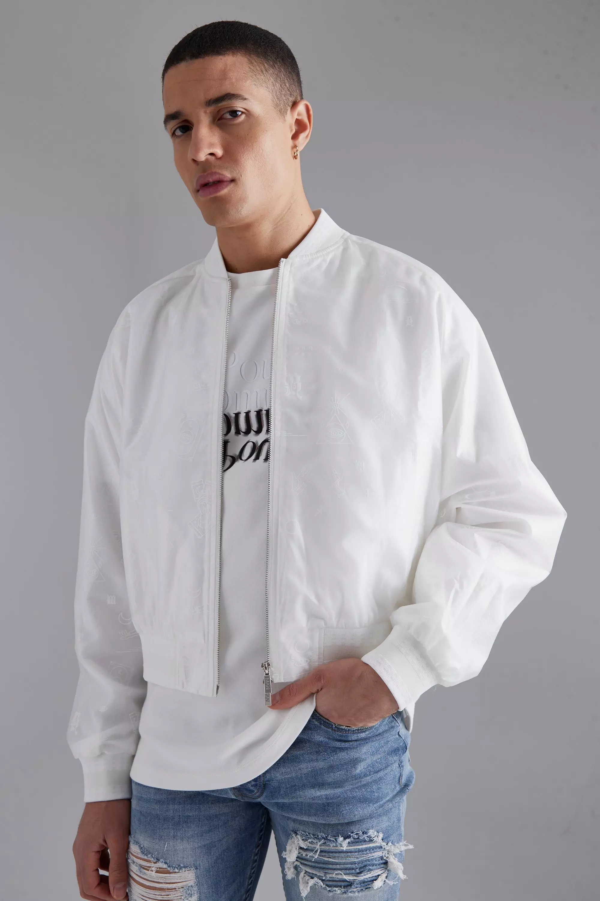 Transparent sale bomber jacket