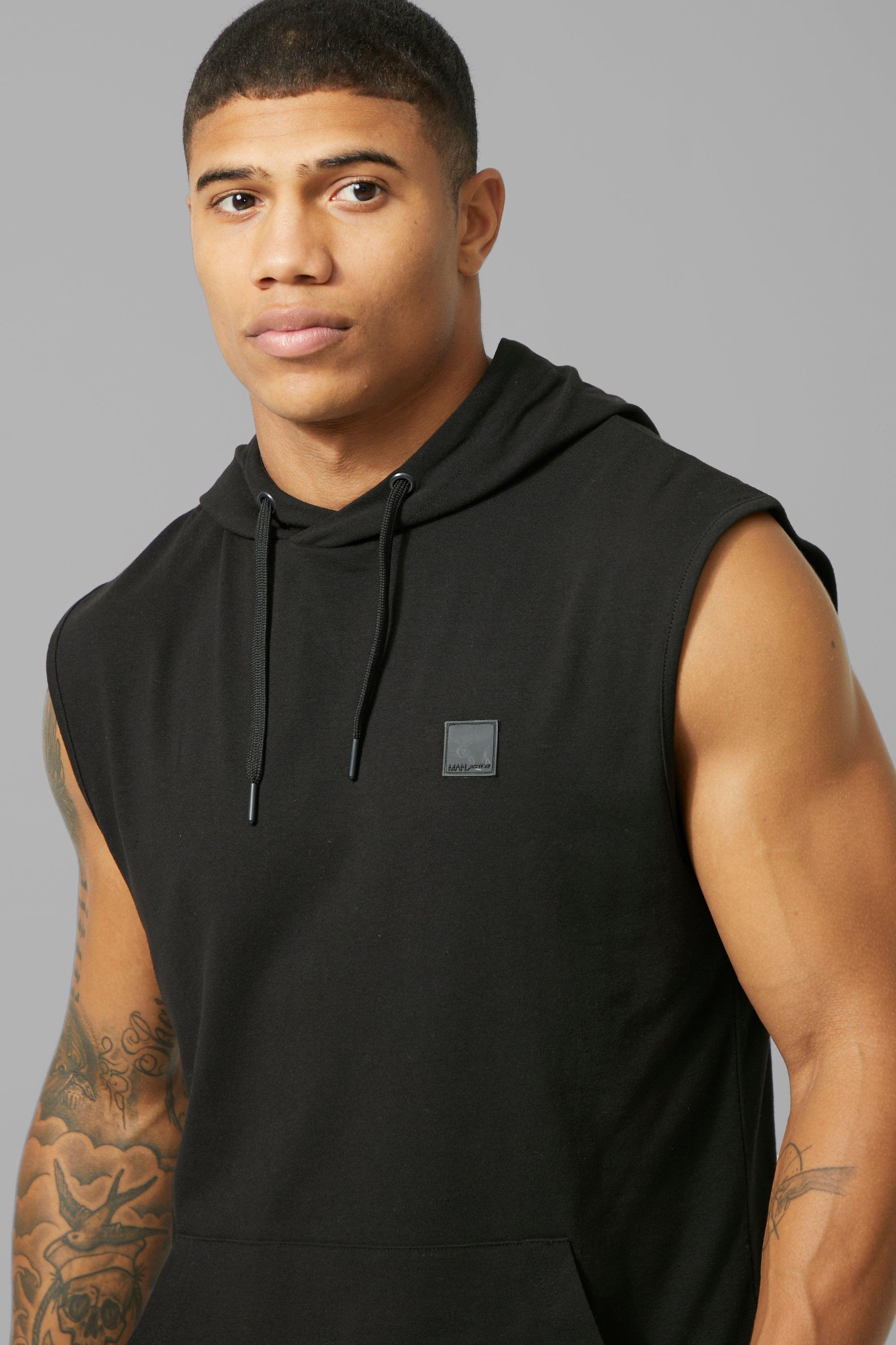 Hoodie with store no sleeves