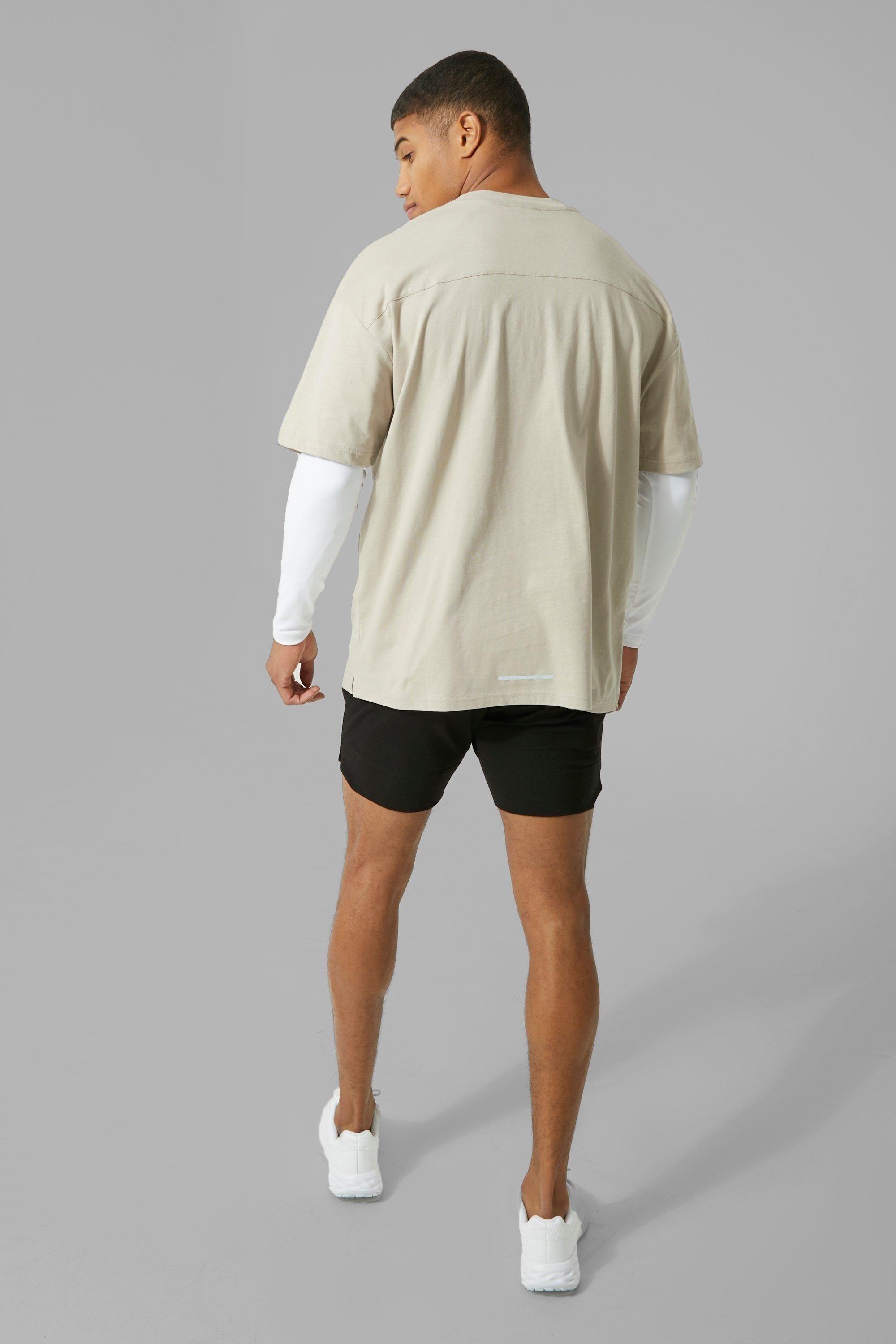 Man Active Oversized T-shirt Compression Set
