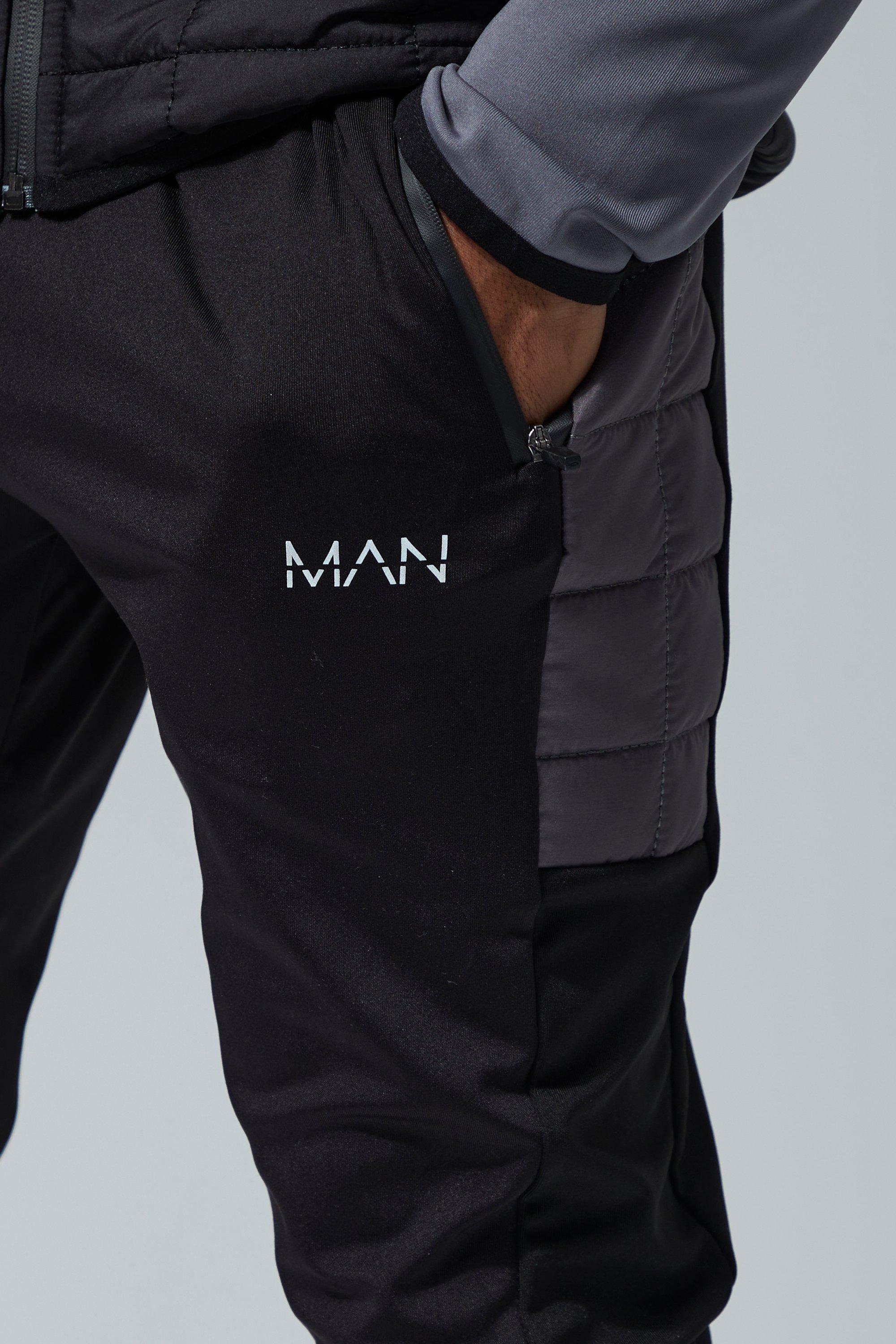 Man Active Hybrid Quilted Skinny Joggers