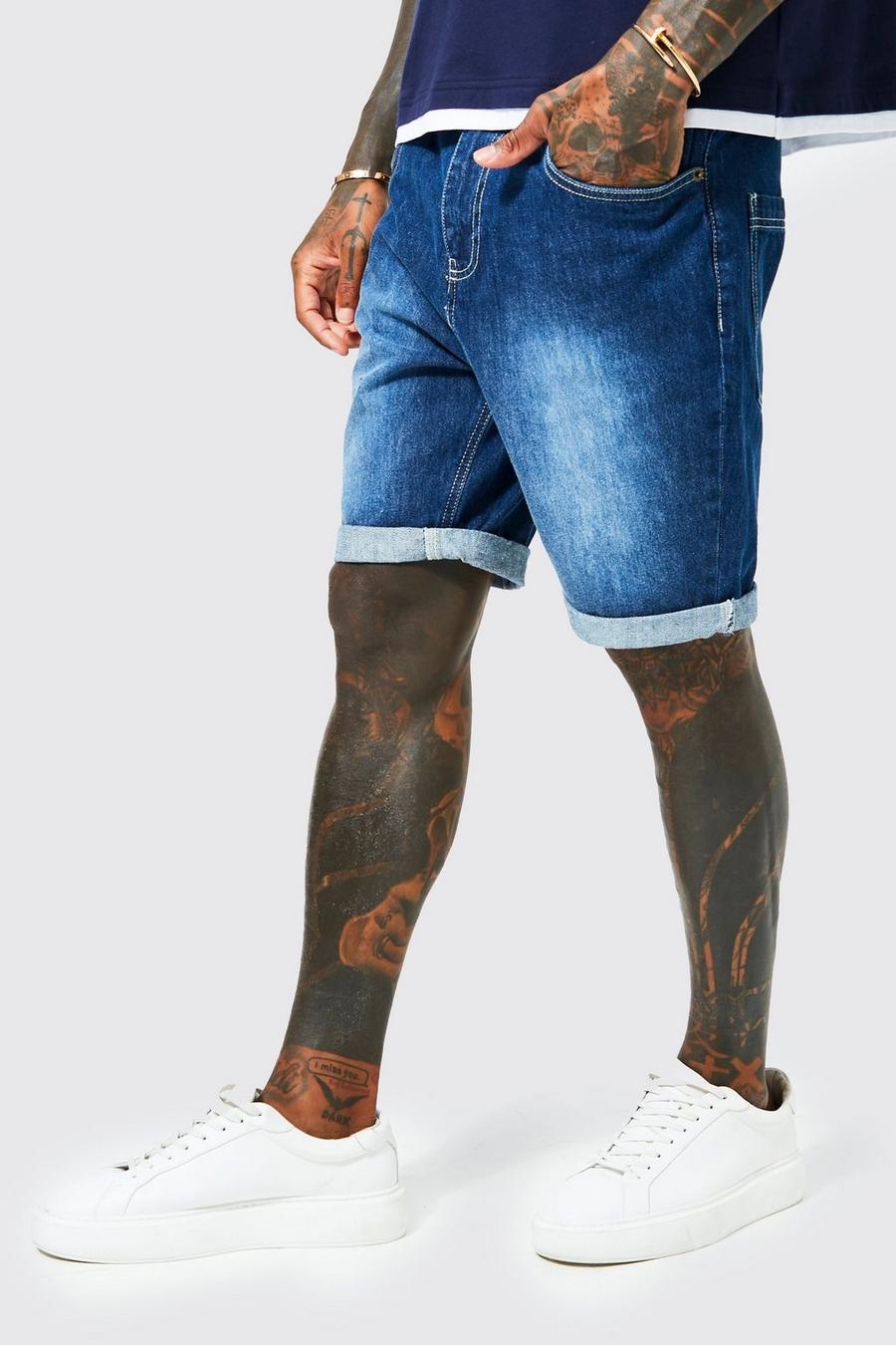 Pantaloncini in denim Slim Fit, Mid blue image number 1