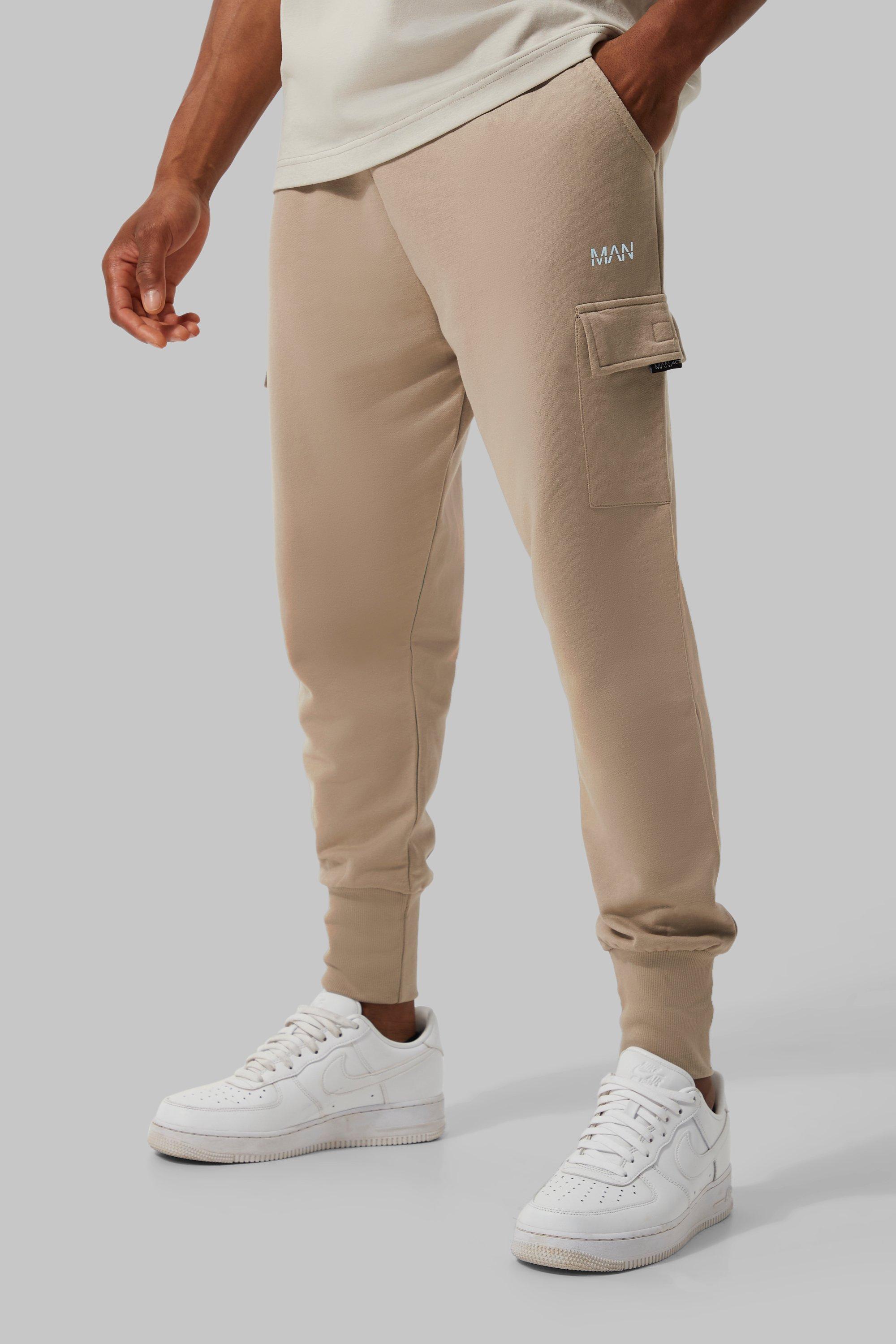 Mens tan jogger pants sale