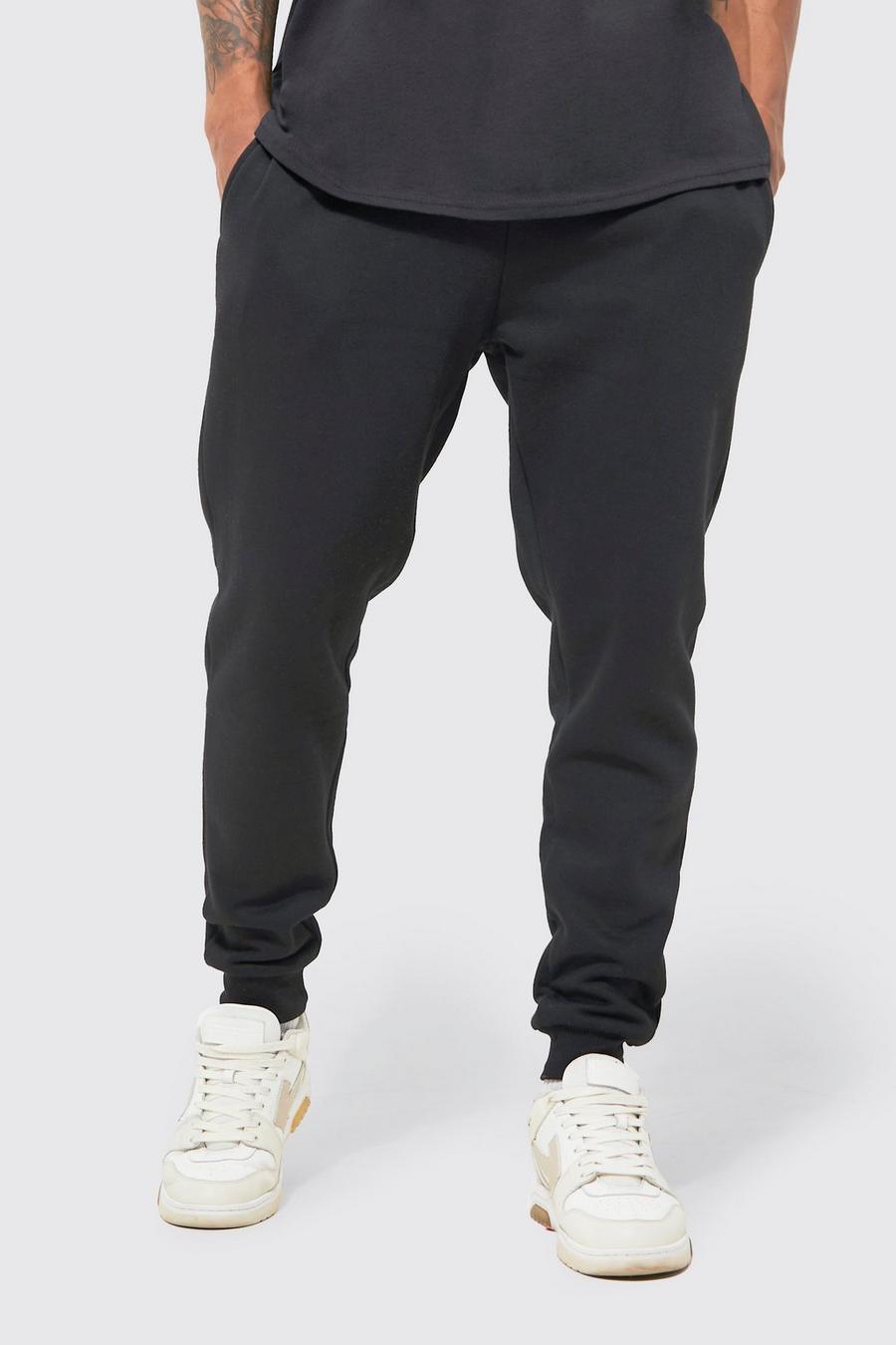 Pantaloni tuta Basic Skinny Fit, Black nero
