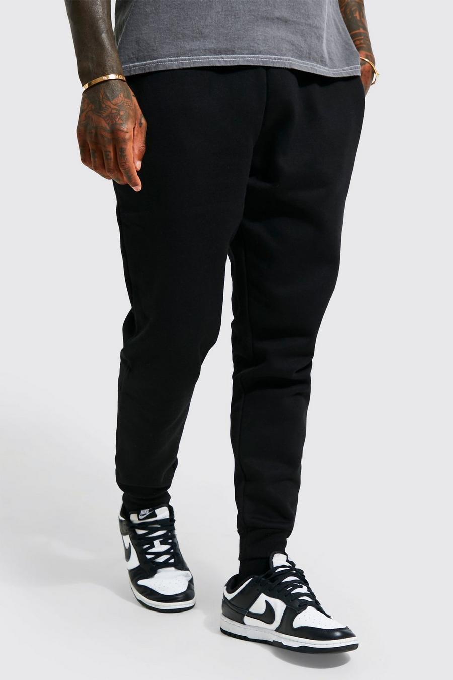 Pantalón deportivo básico ajustado, Black image number 1