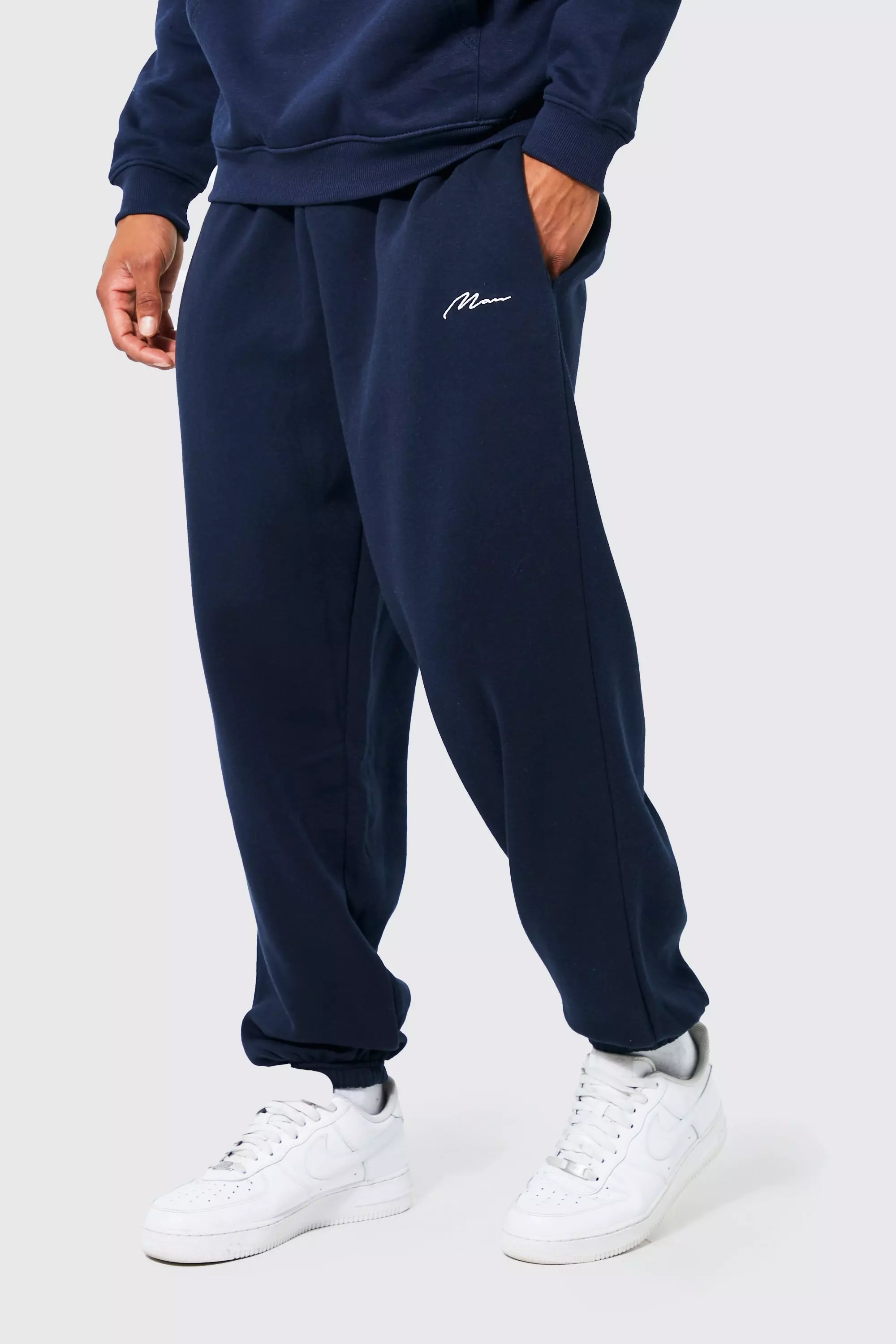 Nike Mens Navy Blue Loose Sweatpants Athletic Pants - Medium