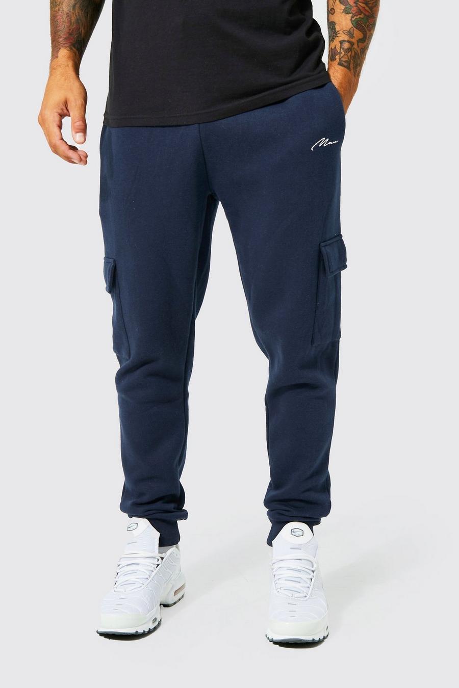 Navy Man Signature Skinny Fit Cargo Jogger image number 1