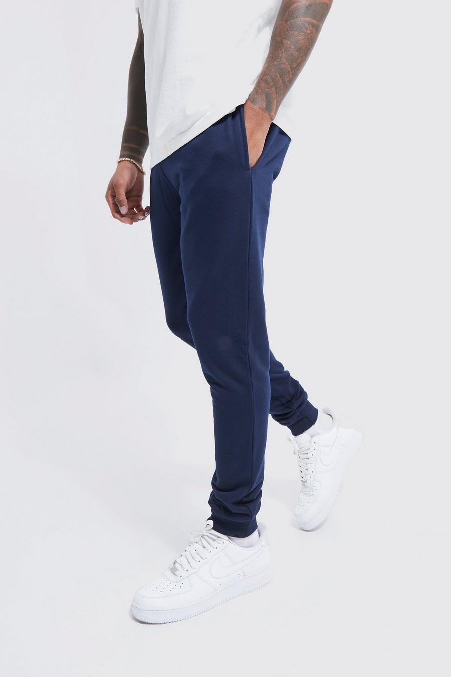 Pantalón deportivo básico súper pitillo, Navy azul marino