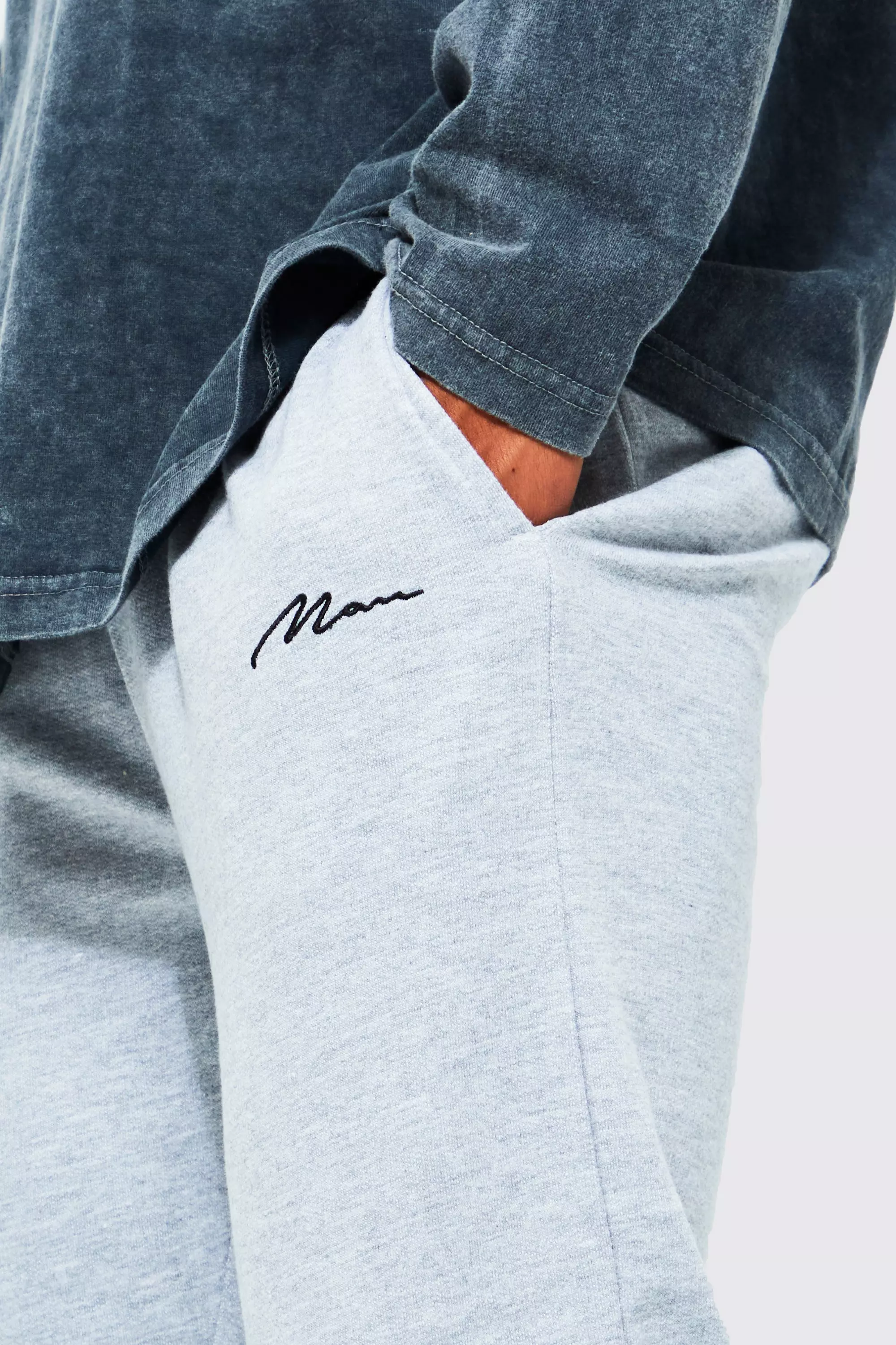Grey marl Man Signature Skinny Fit Jogger alternative image