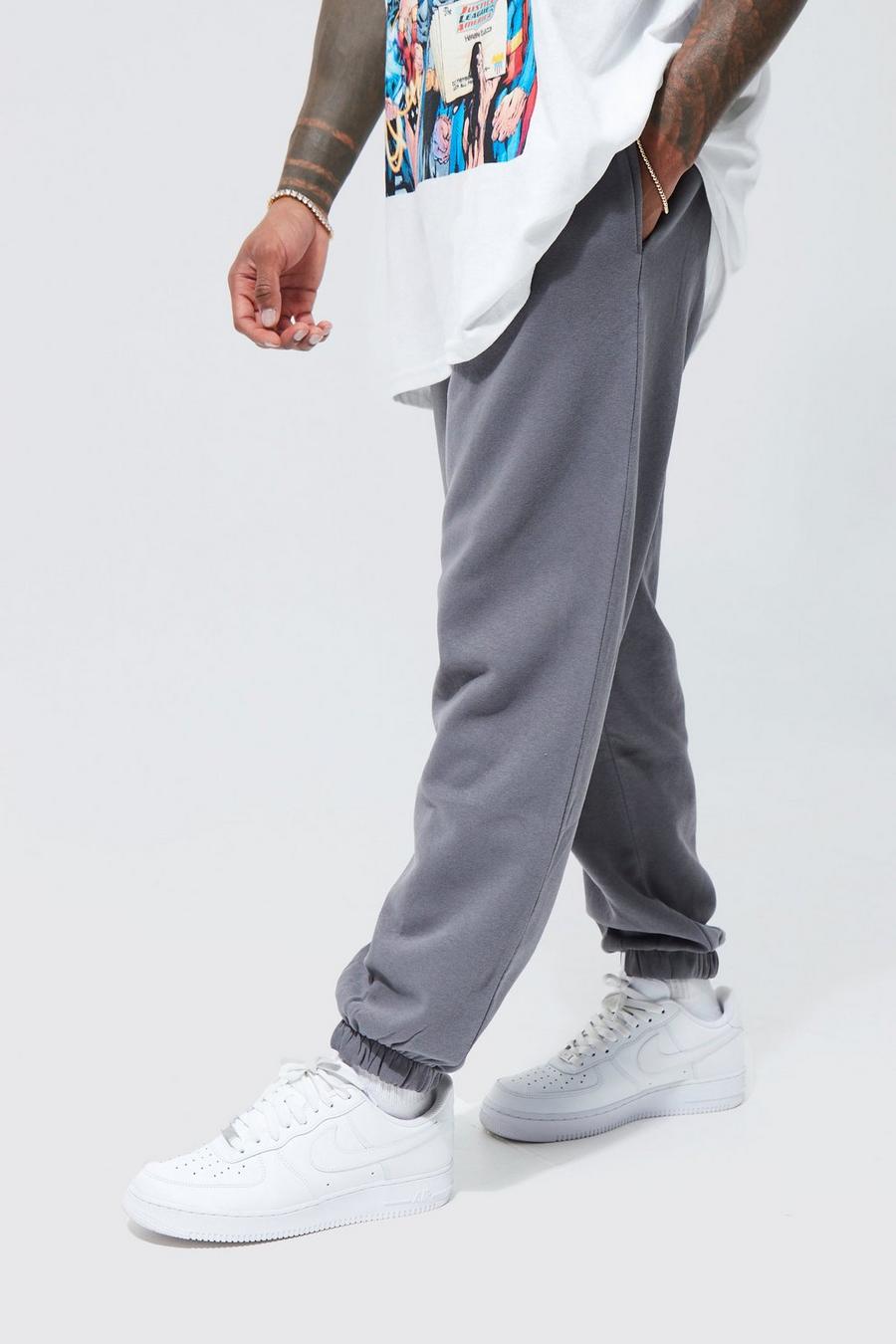 Charcoal Basic Loose Fit Joggers image number 1