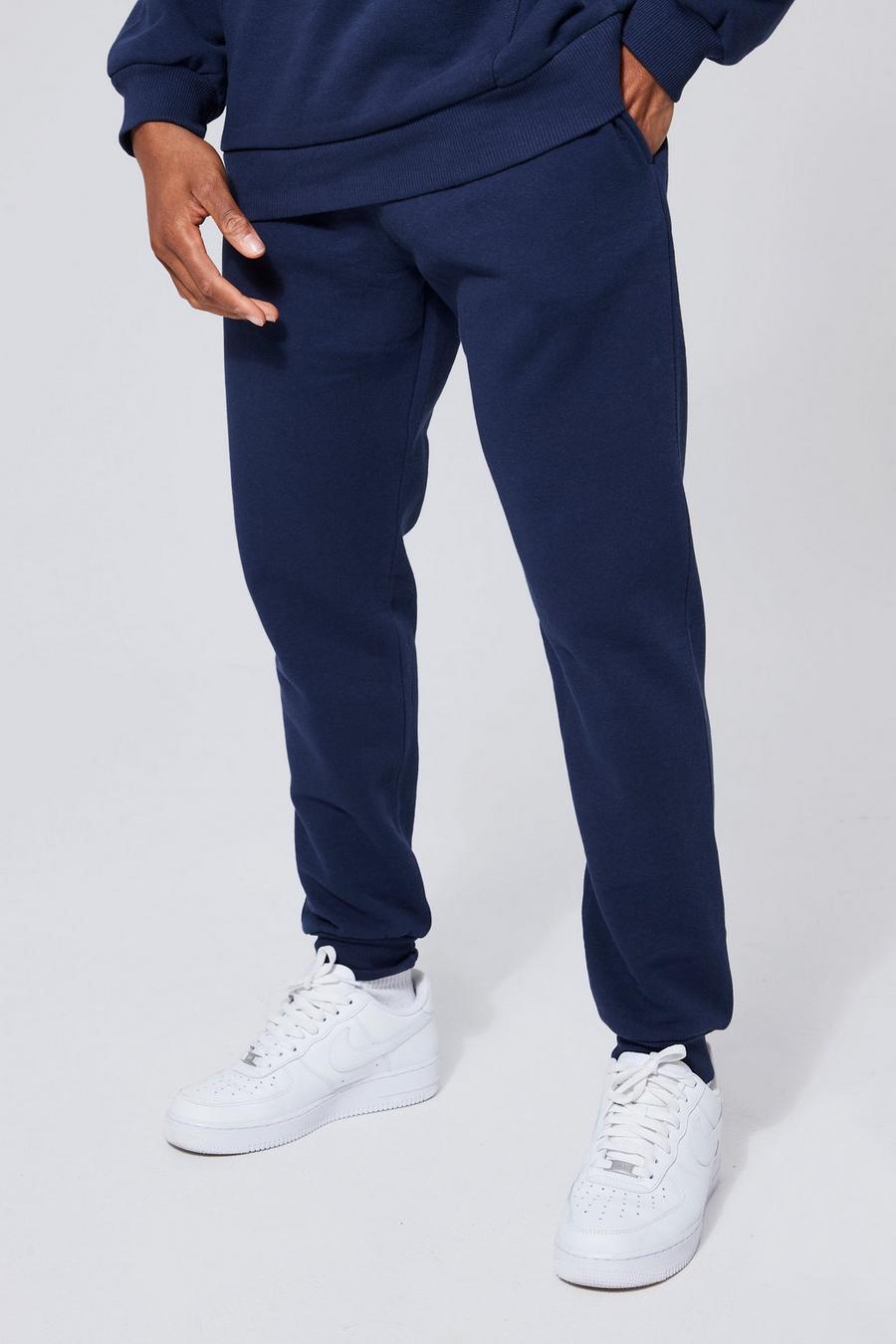 Pantalón deportivo básico pitillo, Navy azul marino