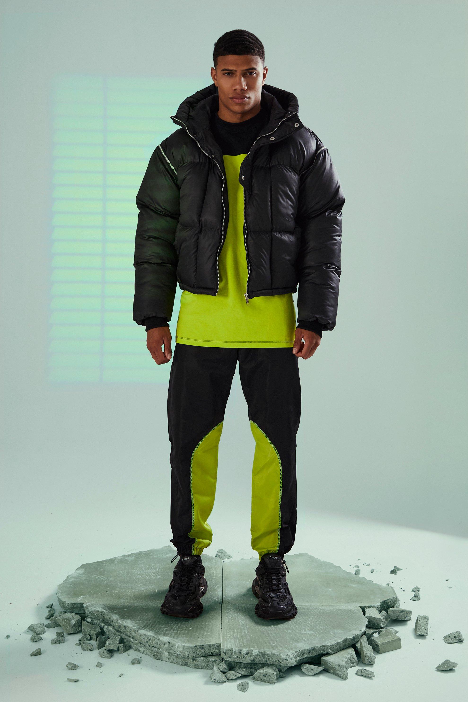 Black boxy clearance puffer jacket