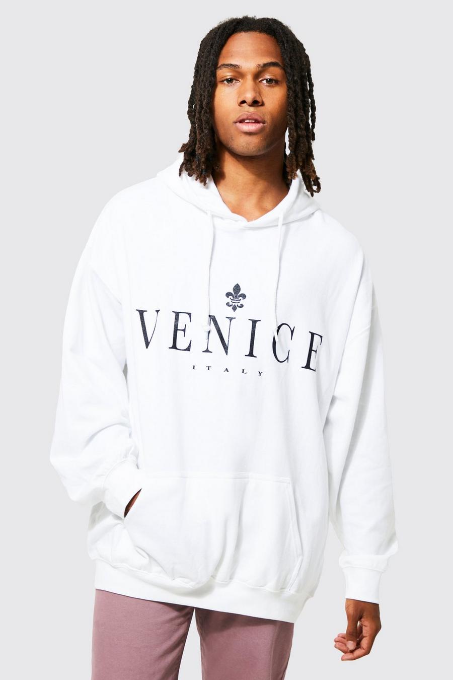 White vit Venice Oversize hoodie