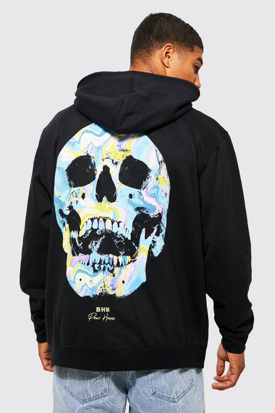 Oversized Coloured Skull Hoodie