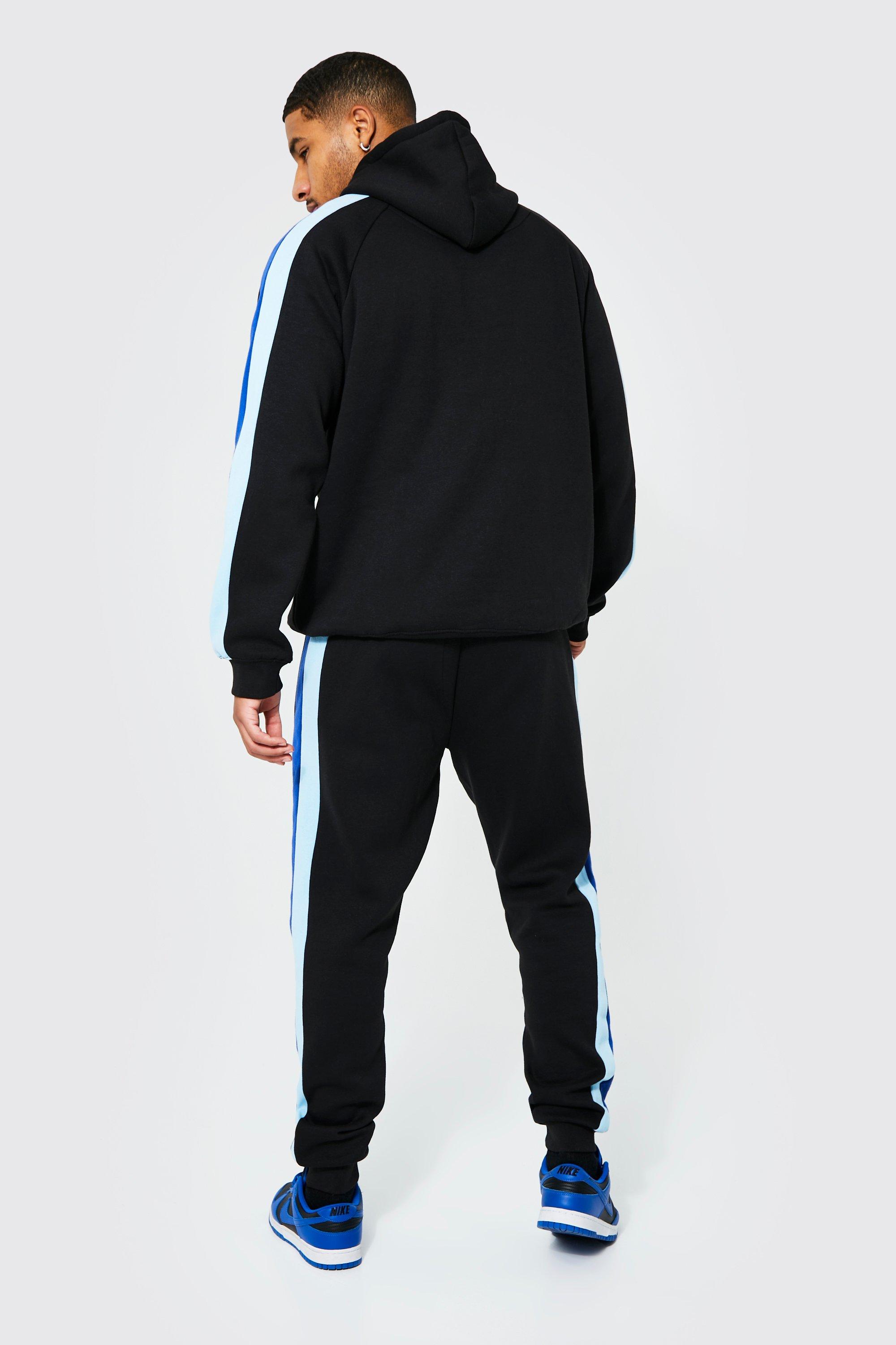 Tall Man Colour Block Hooded Tracksuit boohoo IE