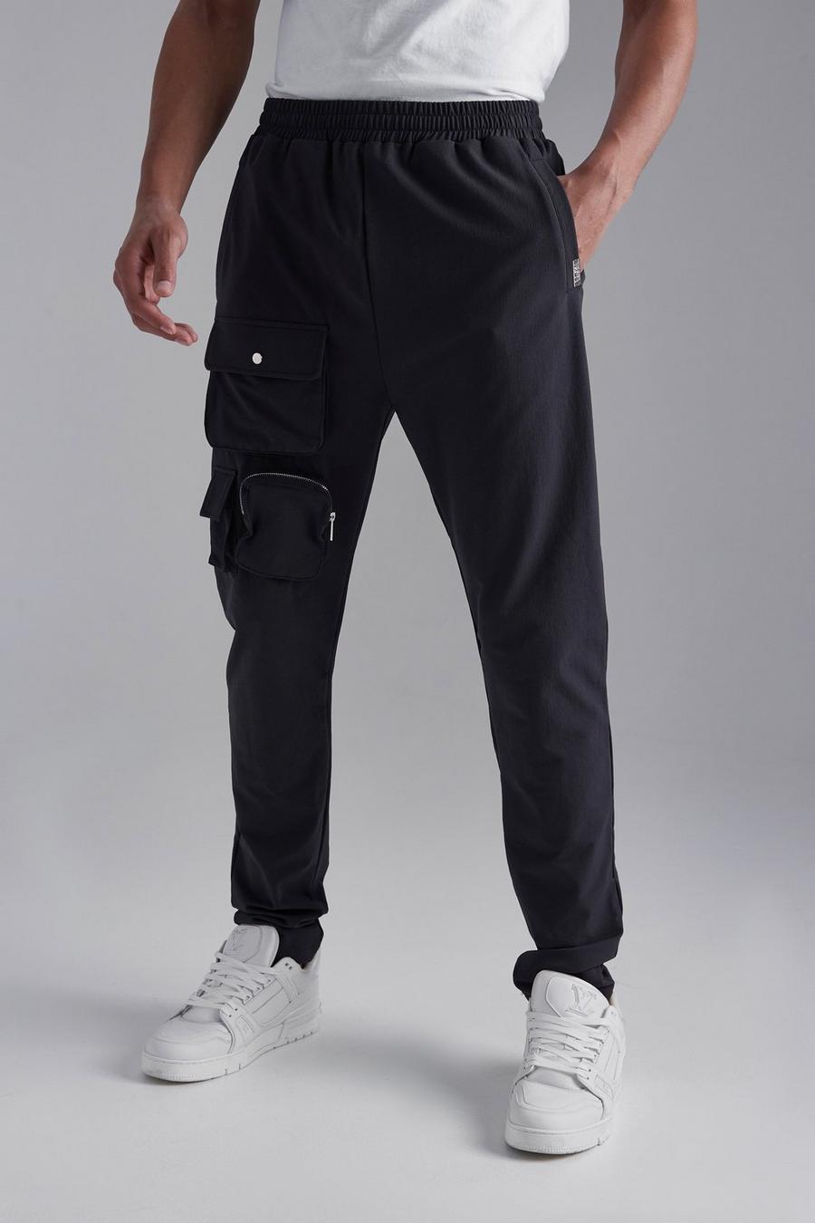 Tall Slim-Fit Hose mit Reißverschluss-Detail, Navy