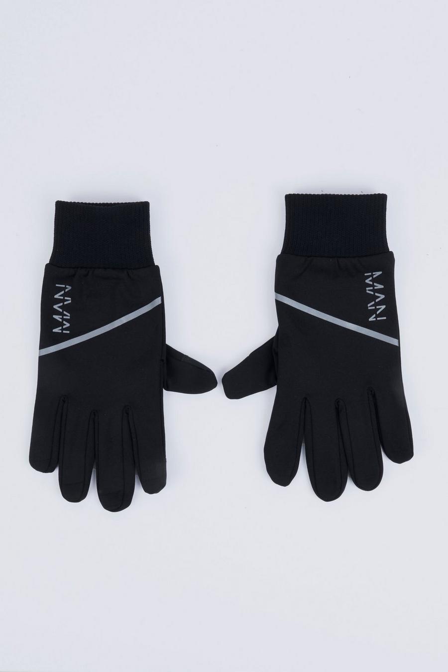 Black svart Man Active Performance Gloves