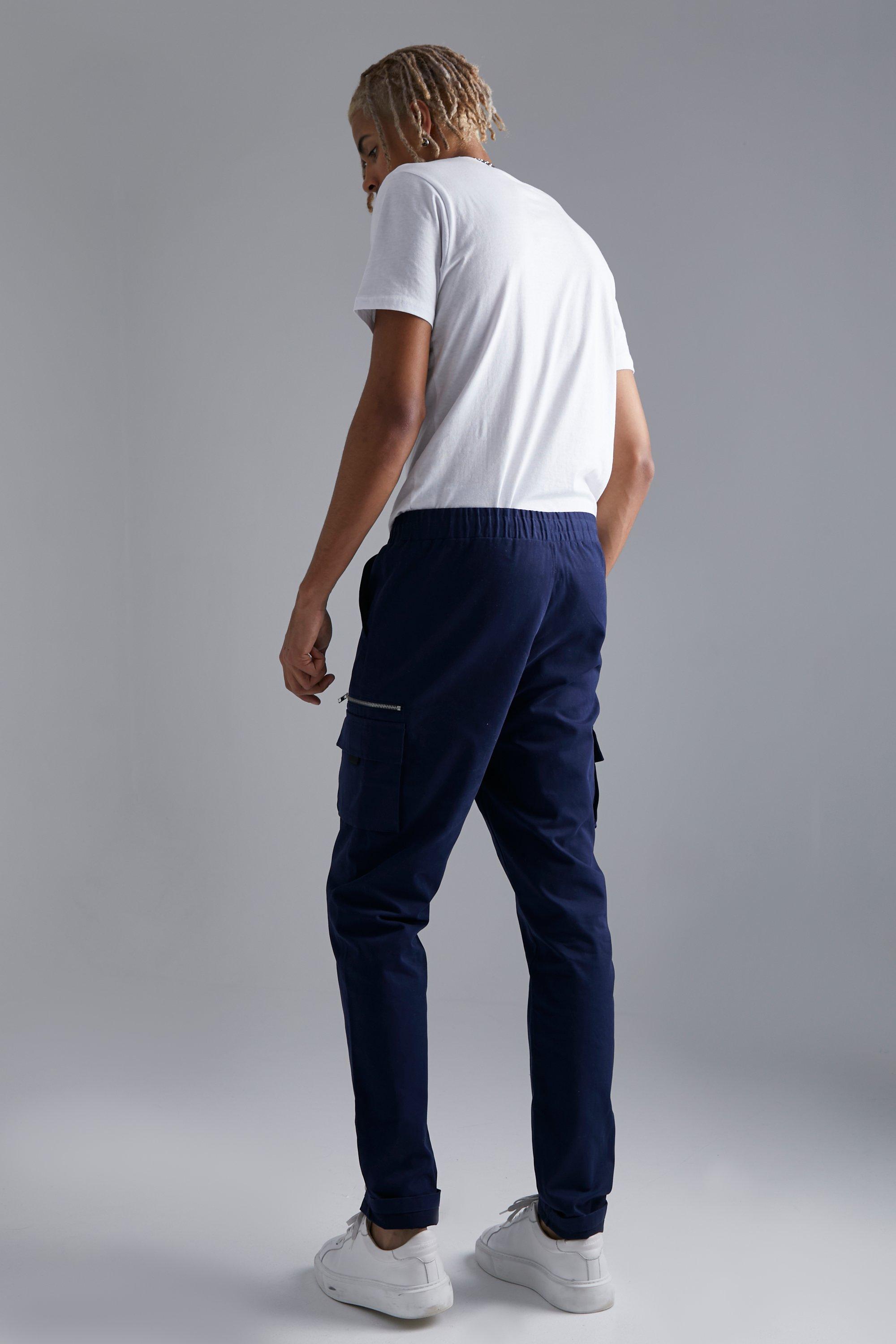 Slim-Fit Twill Cargo-Hose