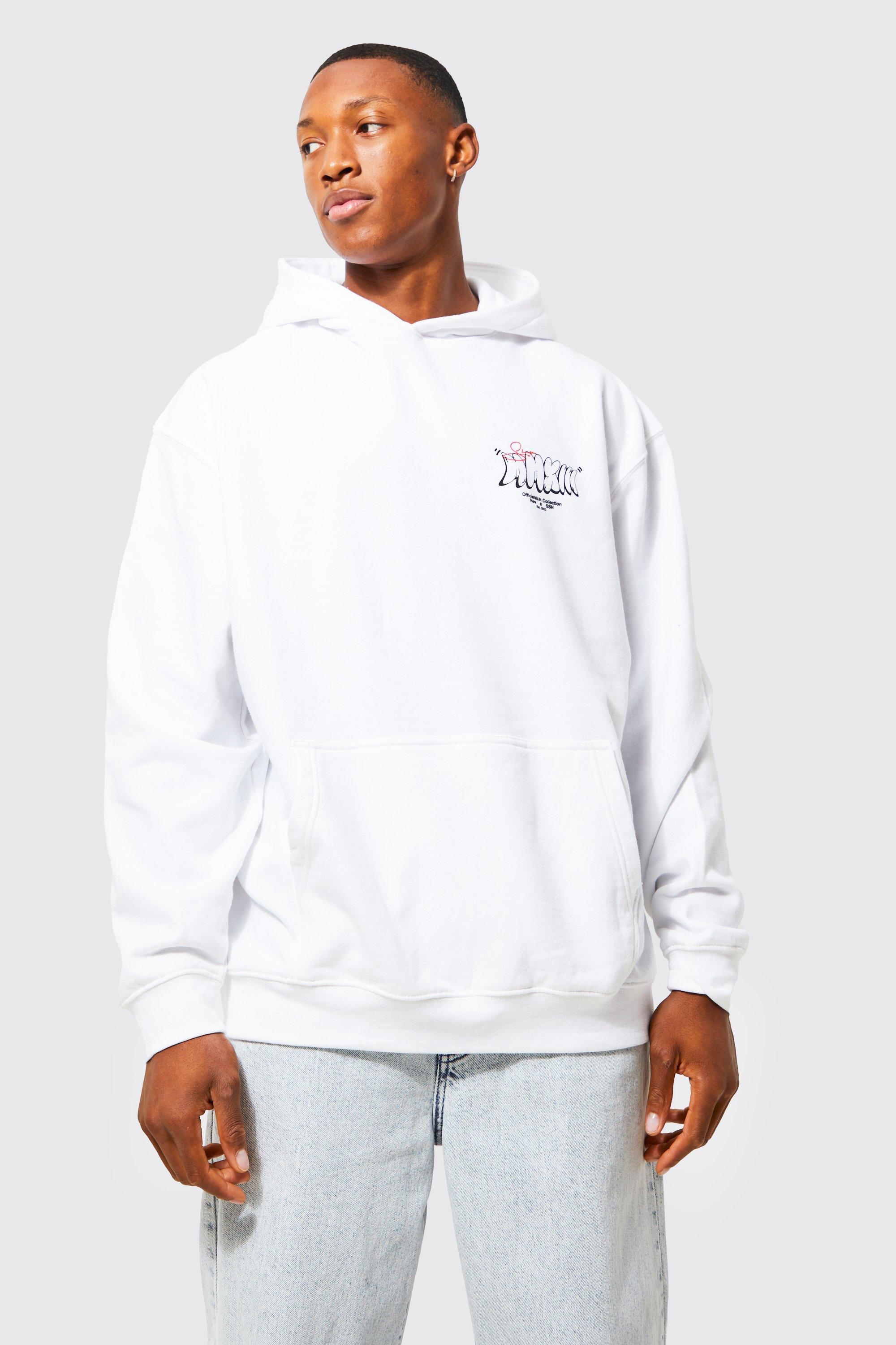 Boohoo white hoodie sale