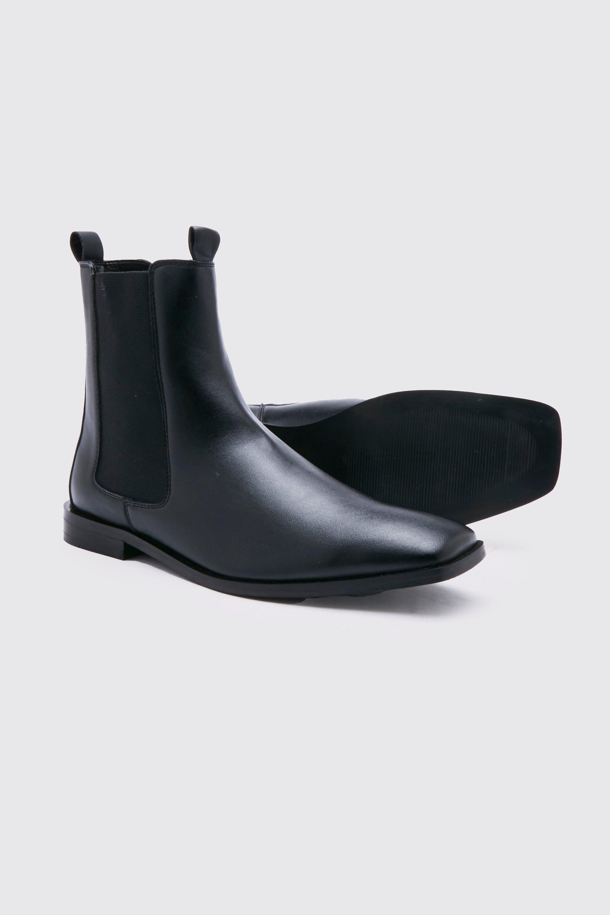 Mens chisel store toe chelsea boots