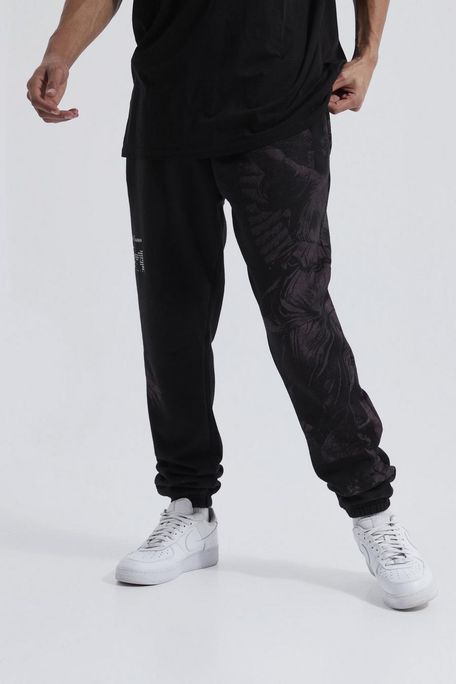 Black Tall Regular Fit Renaissance Statue Jogger image number 1