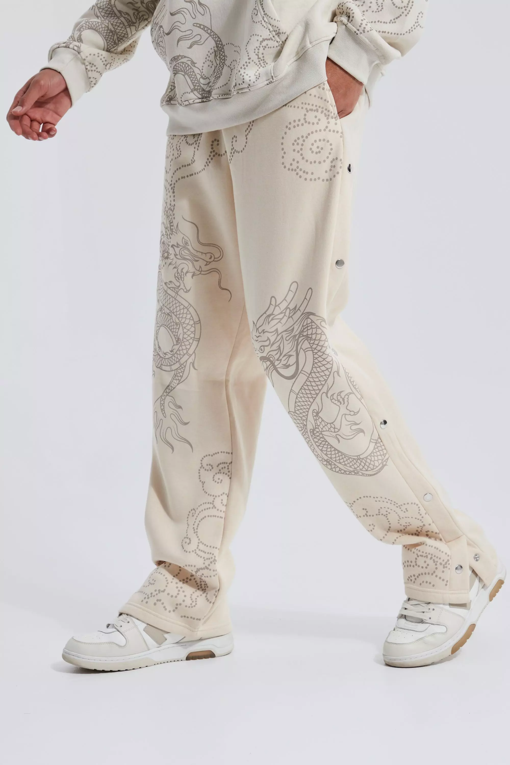 Dragon print cheap joggers