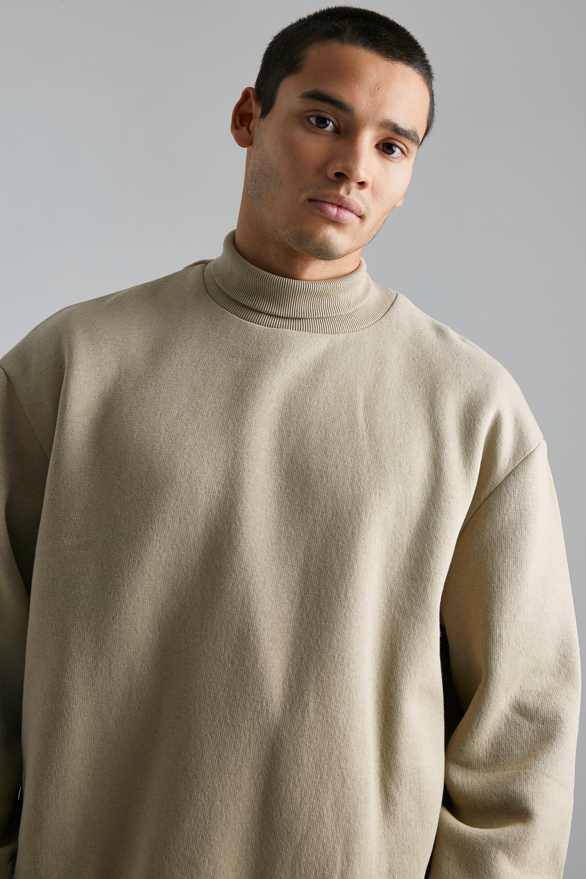 Oversized Boxy Roll Neck Sweatshirt