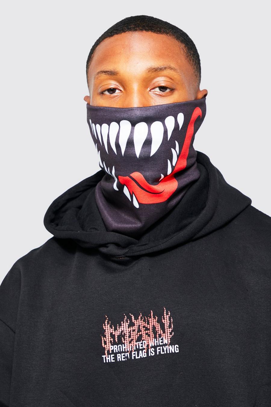Black Scary Mouth Snood image number 1