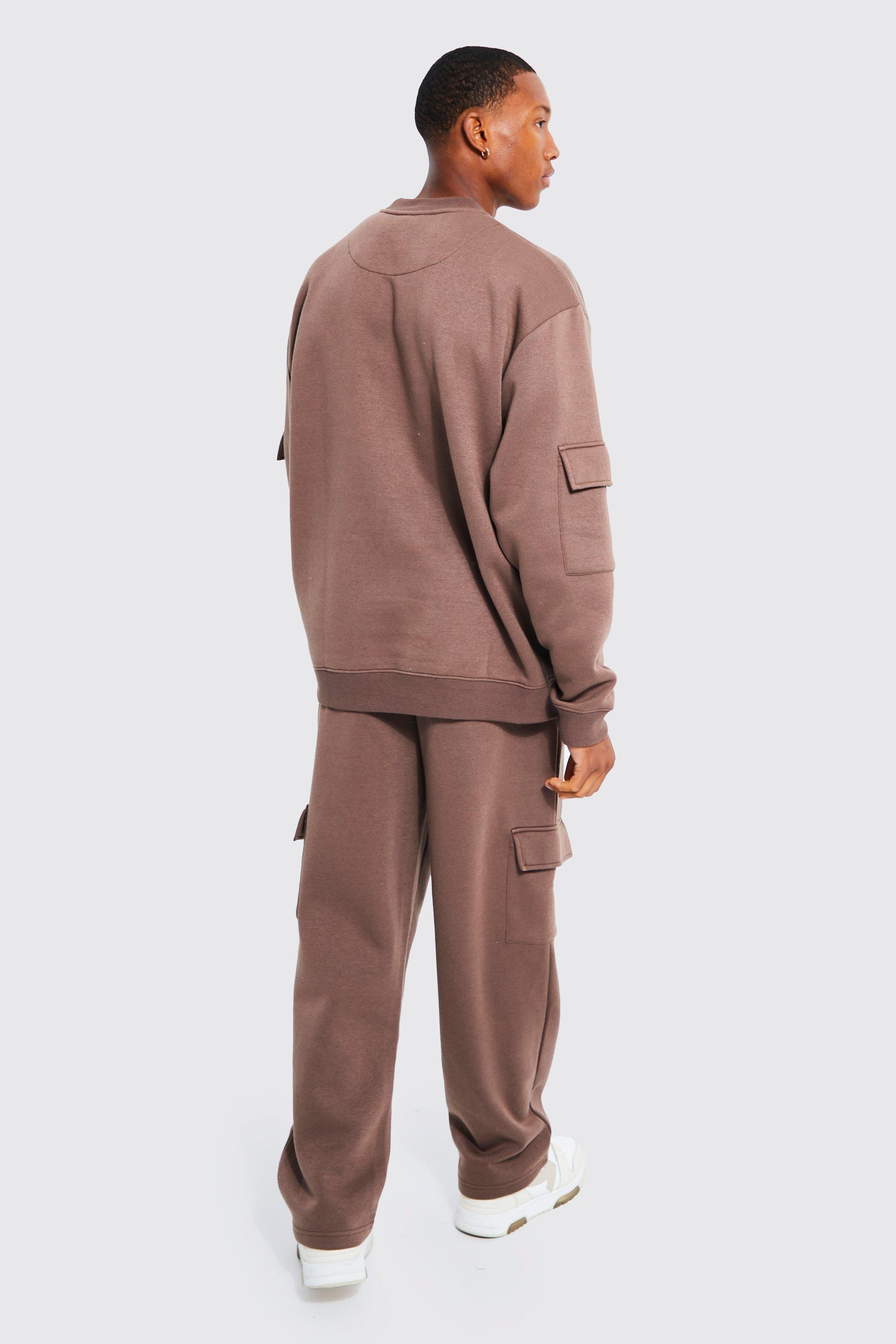 brown oversized tracksuit