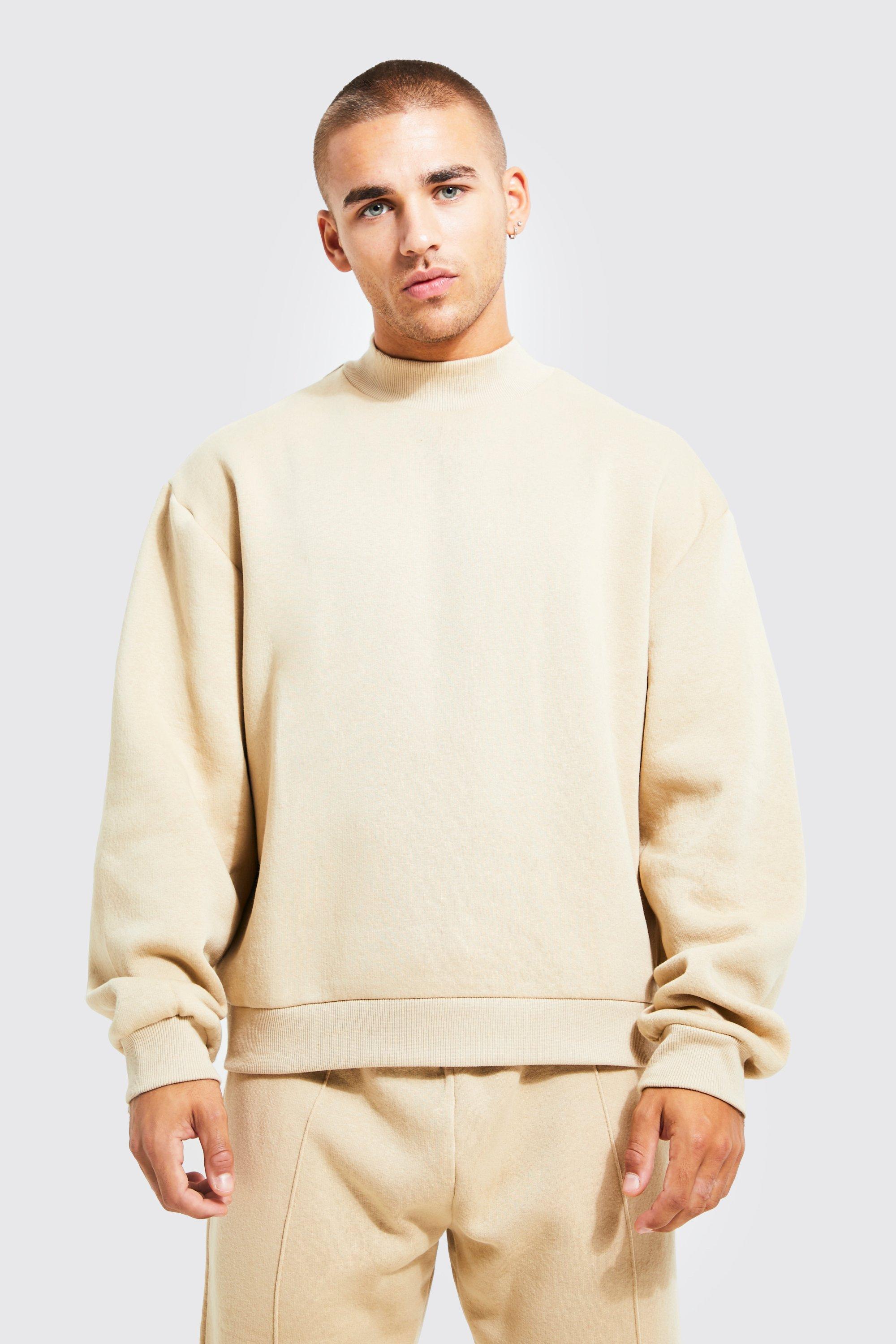 Mock neck sweatshirt hot sale men