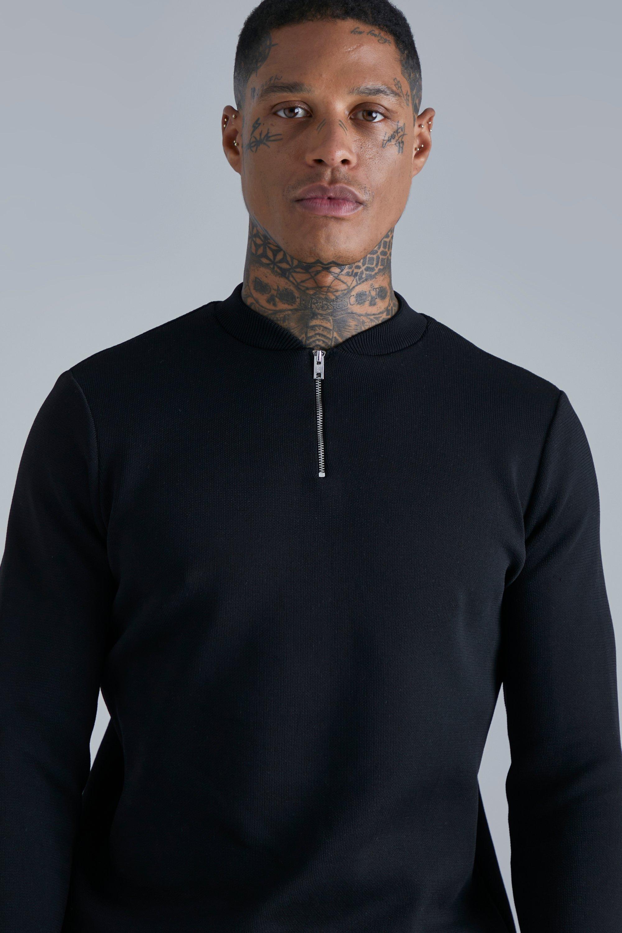 Mens smart hot sale black jumper